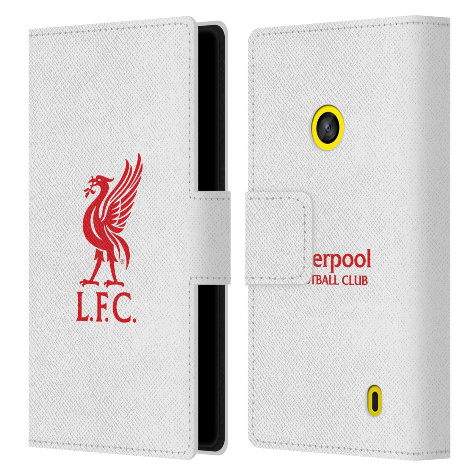 HEAD CASE Flipové pouzdro pro mobil NOKIA LUMIA 520 / 525 LIVERPOOL FC OFICIÁLNÍ ZNAK červená na bílé