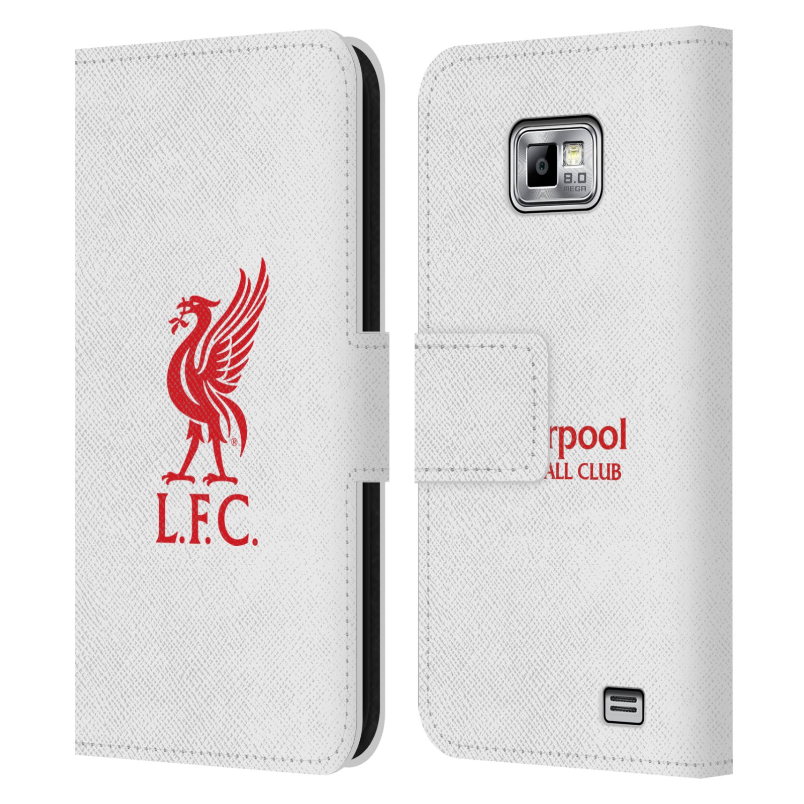 HEAD CASE Flipové pouzdro pro mobil Samsung Galaxy S2 i9100 LIVERPOOL FC OFICIÁLNÍ ZNAK červená na bílé