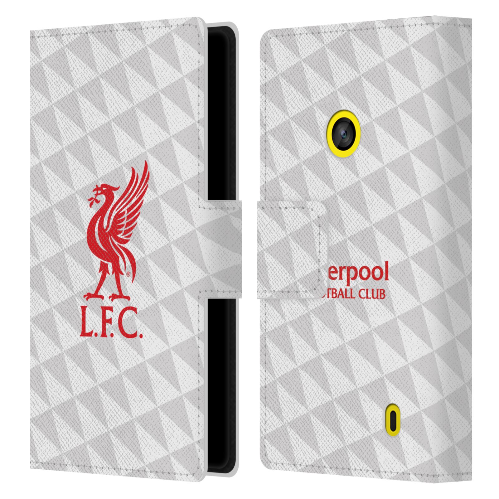 HEAD CASE Flipové pouzdro pro mobil NOKIA LUMIA 520 / 525 LIVERPOOL FC OFICIÁLNÍ ZNAK kostky dres červená na bílé