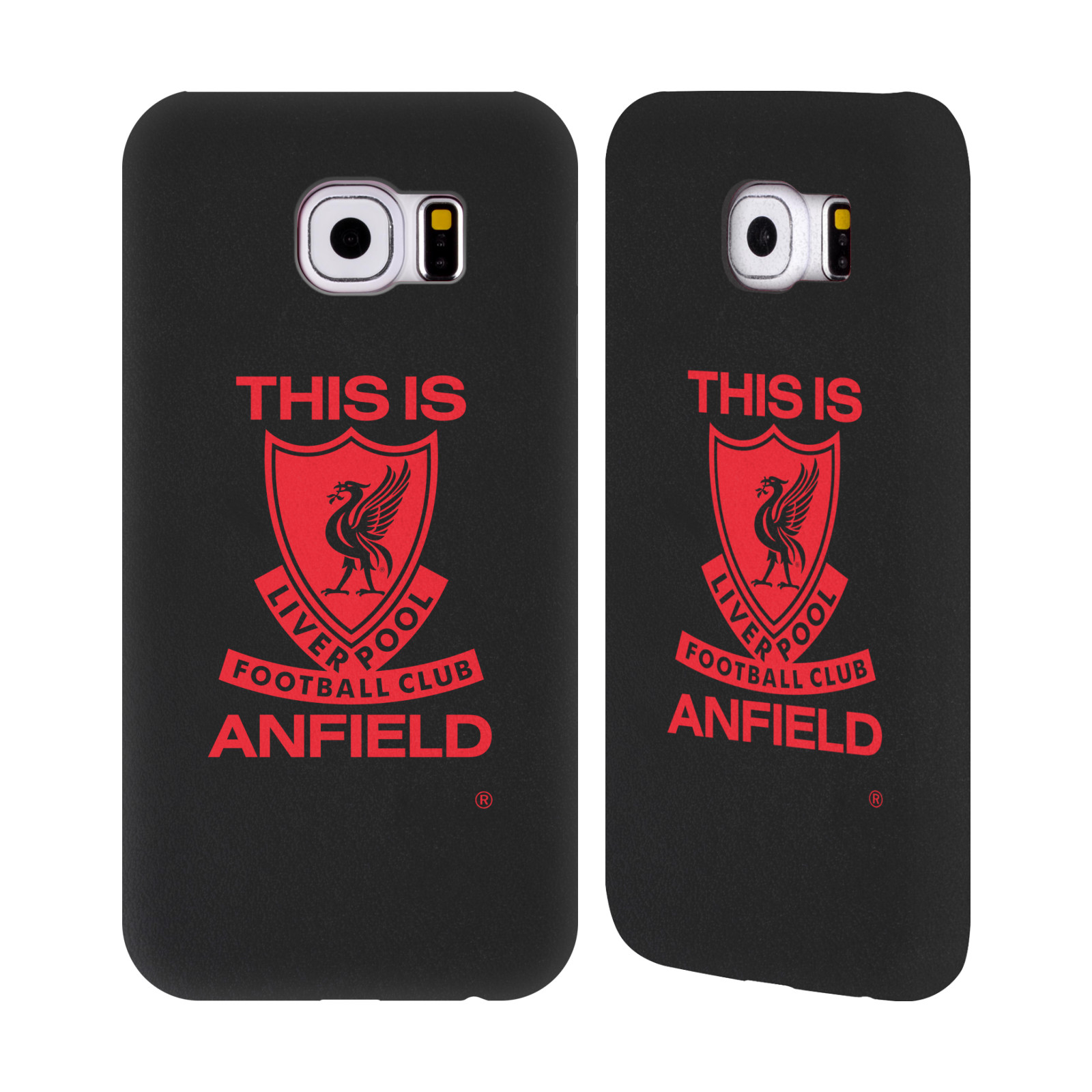 LIVERPOOL FC LFC THIS IS ANFIELD BLACK LEATHER BACK CASE FOR SAMSUNG PHONES