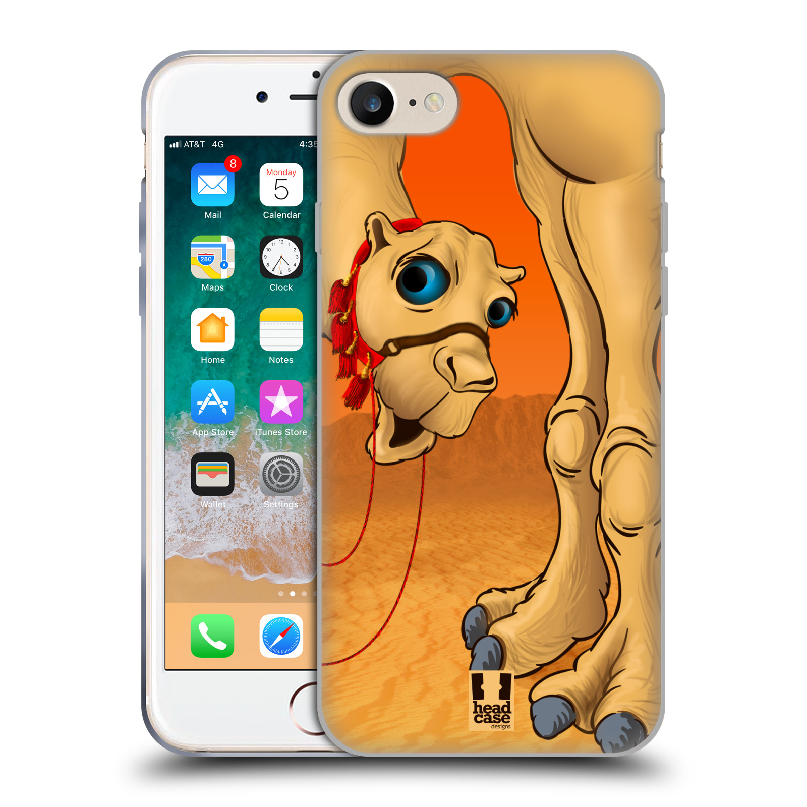 HEAD CASE silikonový obal na mobil Apple Iphone 7 vzor dlouhé nohy kreslená velbloud