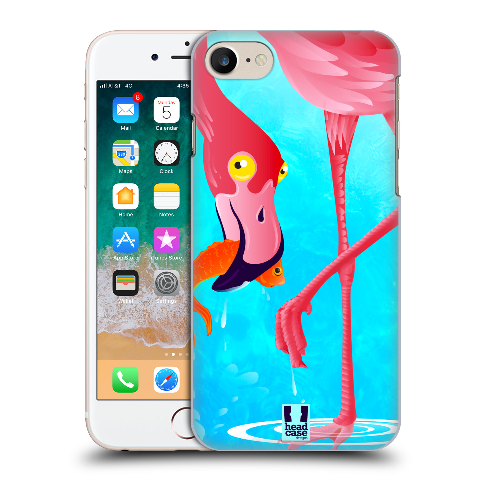 HEAD CASE plastový obal na mobil Apple Iphone 7 vzor dlouhé nohy kreslená zvířátka plameňák