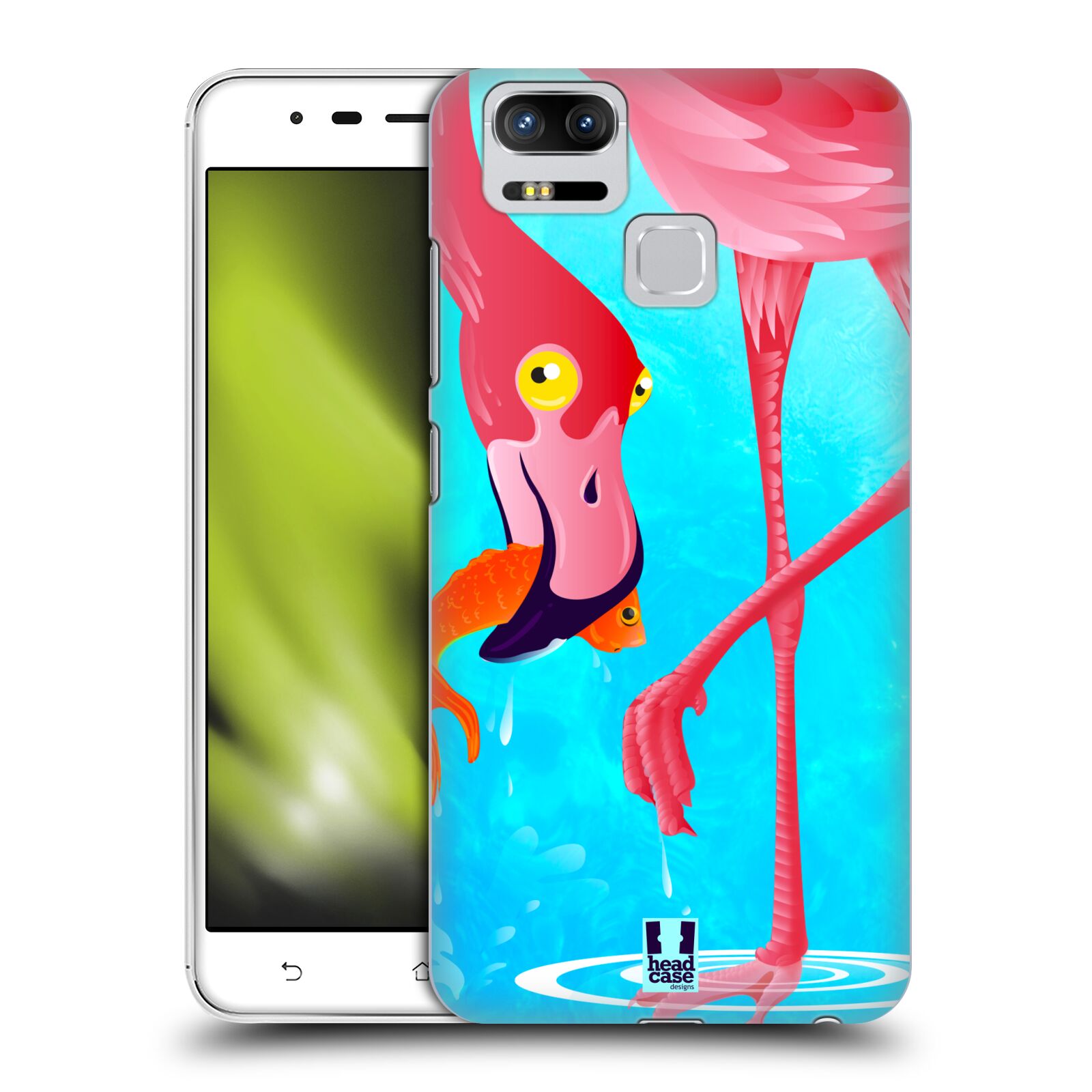 HEAD CASE plastový obal na mobil Asus Zenfone 3 Zoom ZE553KL vzor dlouhé nohy kreslená zvířátka plameňák