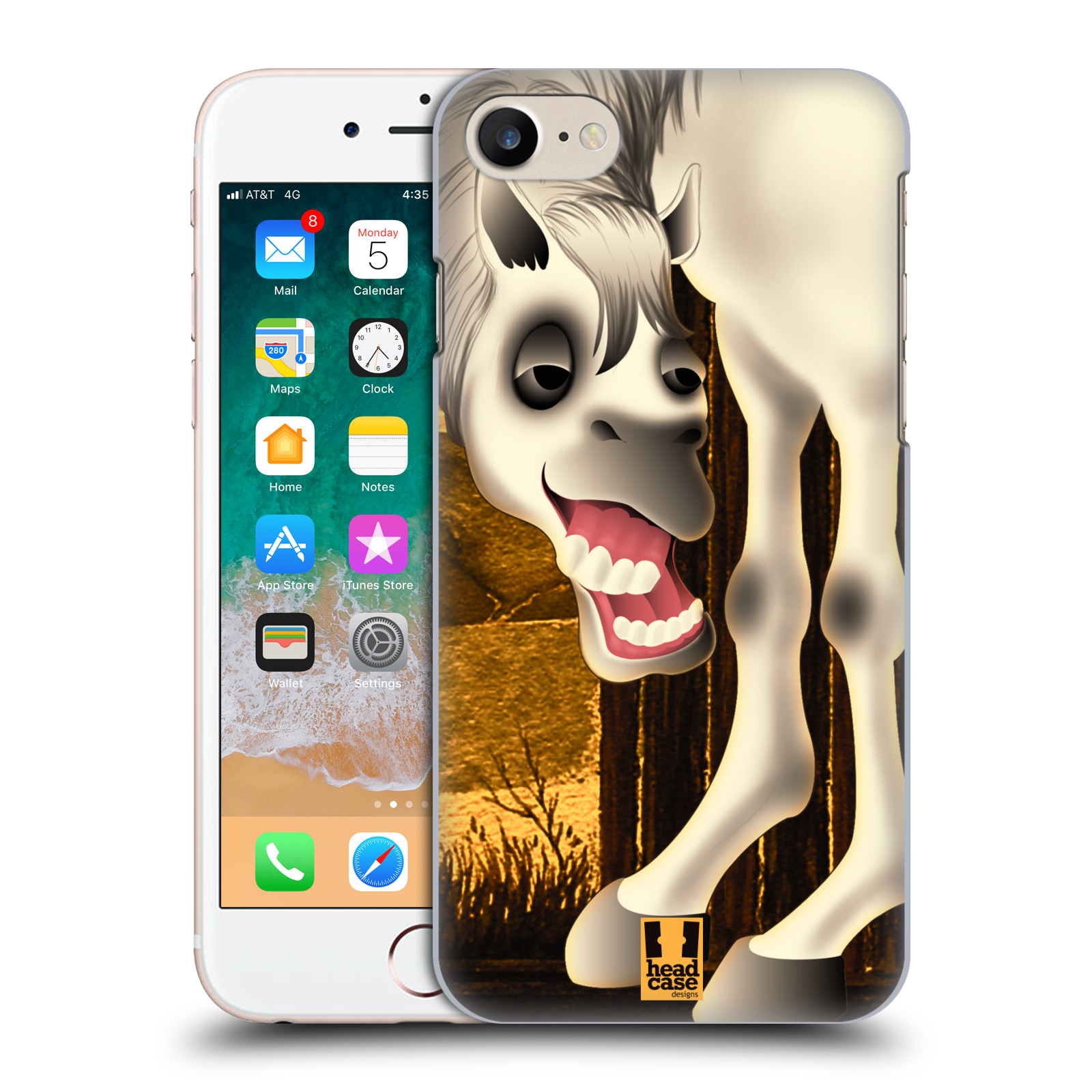 HEAD CASE plastový obal na mobil Apple Iphone 7 vzor dlouhé nohy kreslená zvířátka kůň