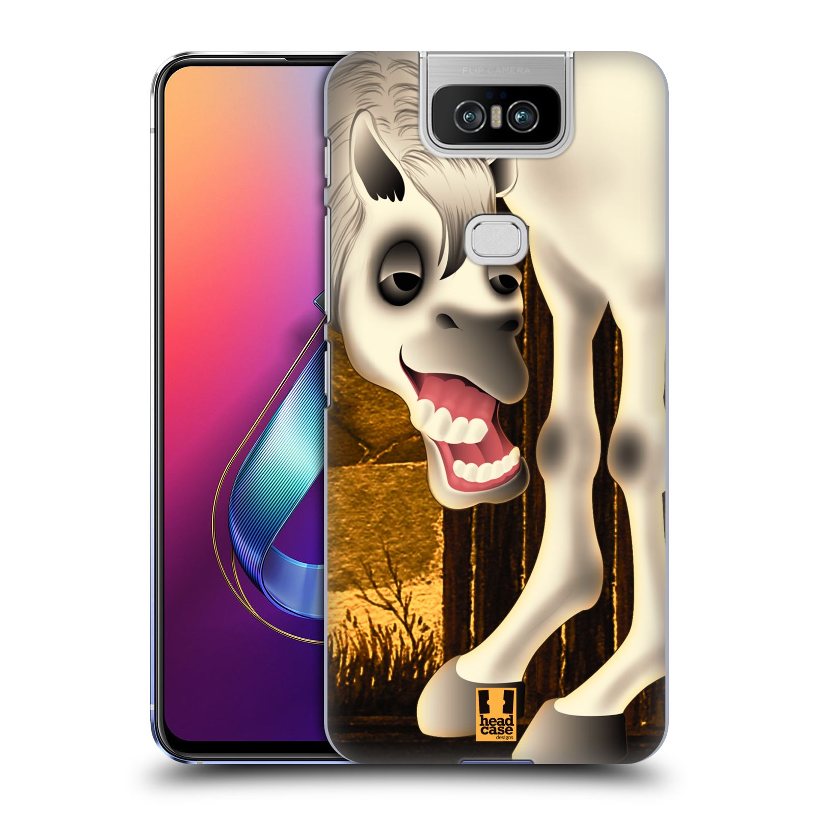 Pouzdro na mobil Asus Zenfone 6 ZS630KL - HEAD CASE - vzor dlouhé nohy kreslená zvířátka kůň