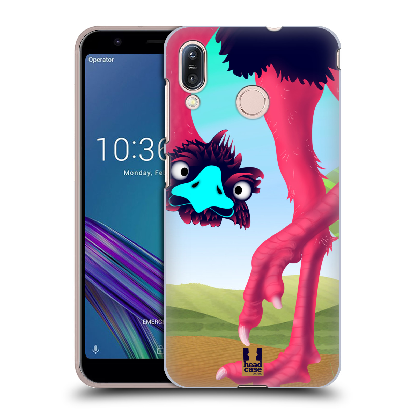 Pouzdro na mobil Asus Zenfone Max M1 (ZB555KL) - HEAD CASE - vzor dlouhé nohy kreslená zvířátka pštros