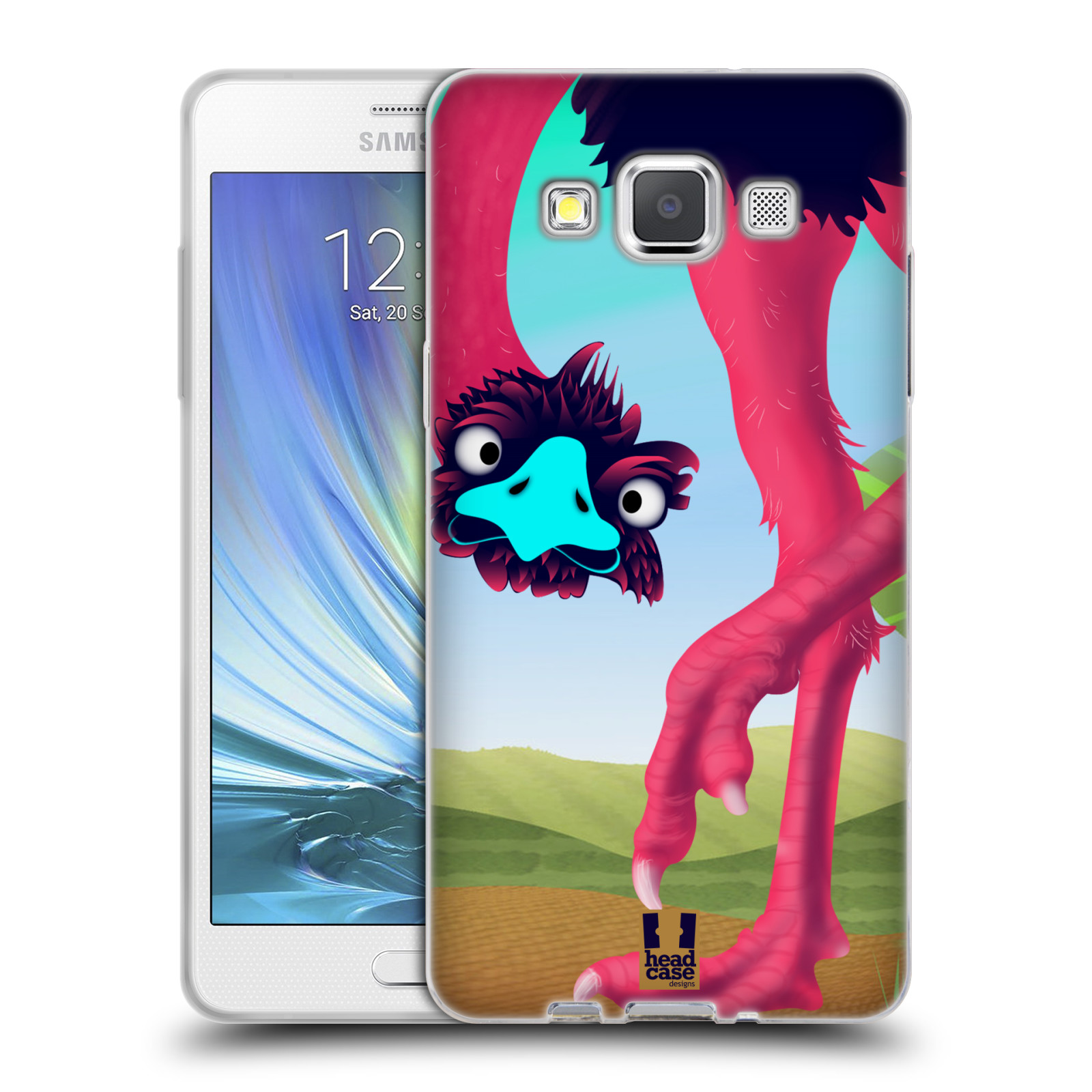 HEAD CASE silikonový obal na mobil Samsung Galaxy A5 vzor dlouhé nohy kreslená zvířátka pštros