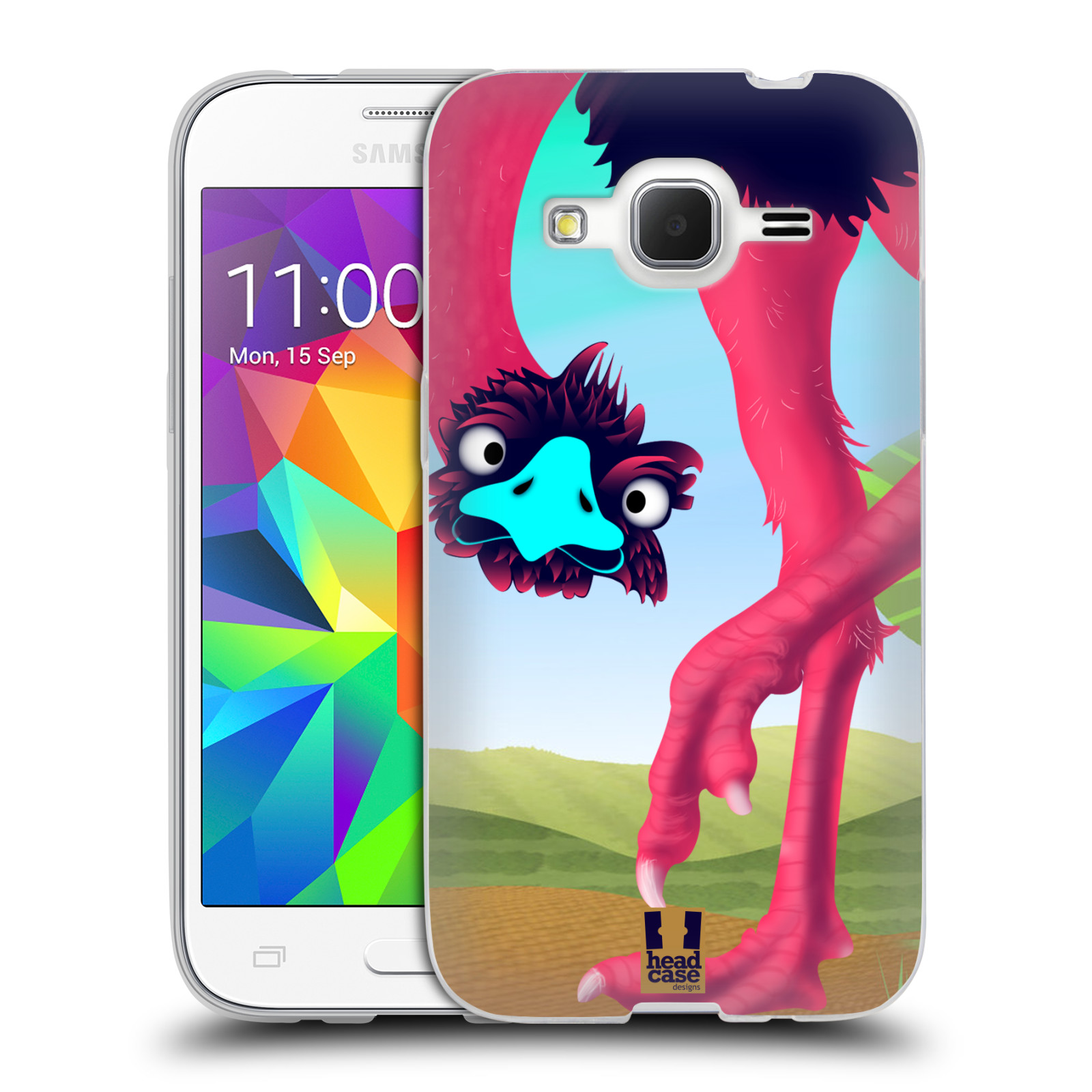 HEAD CASE silikonový obal na mobil Samsung Galaxy Core Prime (G360) vzor dlouhé nohy kreslená zvířátka pštros