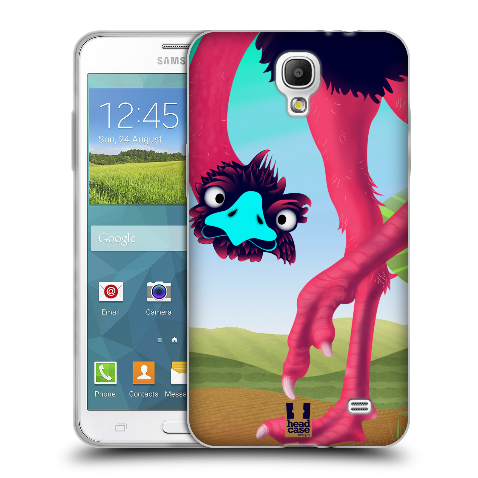 HEAD CASE silikonový obal na mobil Samsung Galaxy Mega 2 vzor dlouhé nohy kreslená zvířátka pštros