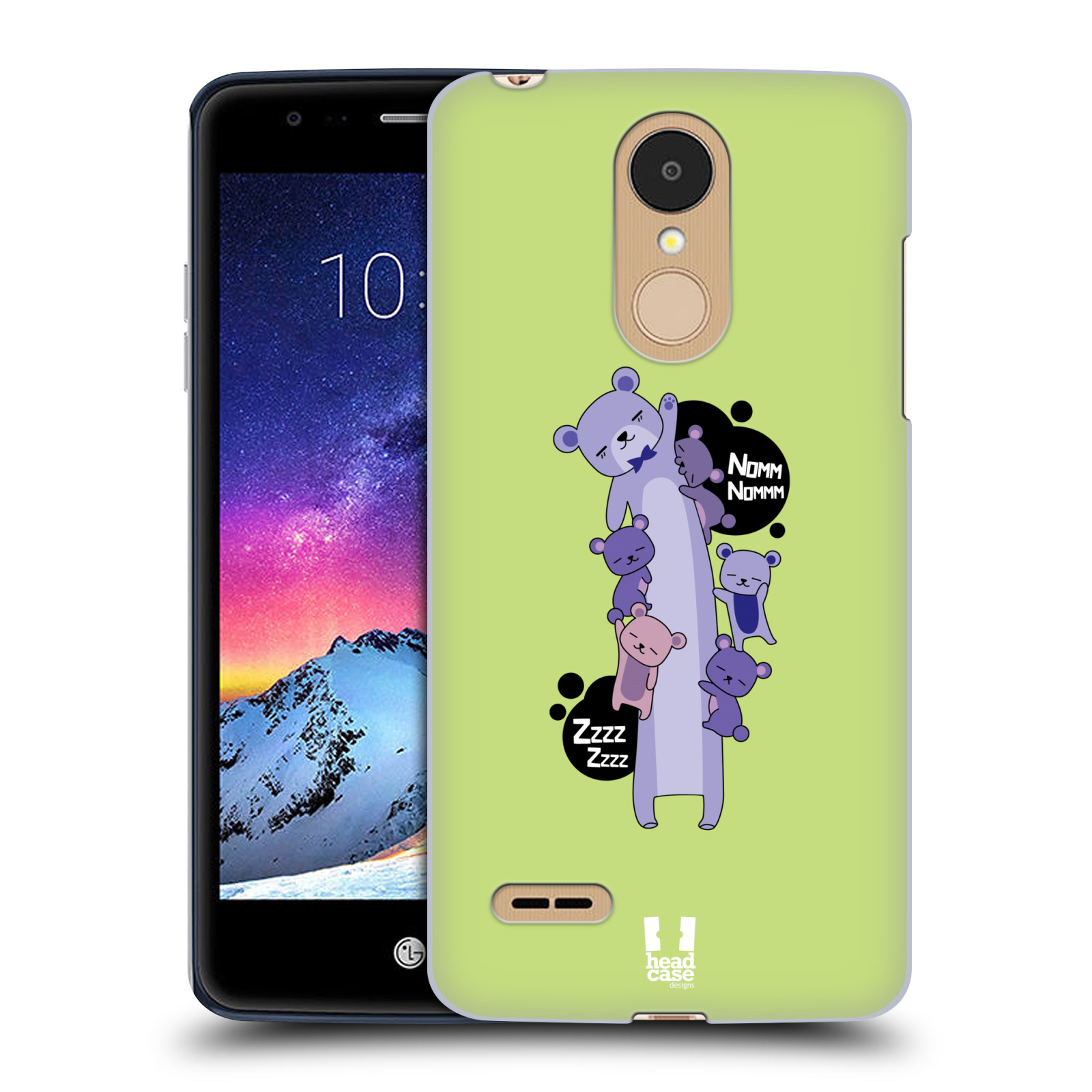 HEAD CASE plastový obal na mobil LG K9 / K8 2018 vzor dlouhá zvířátka medvěd zelená