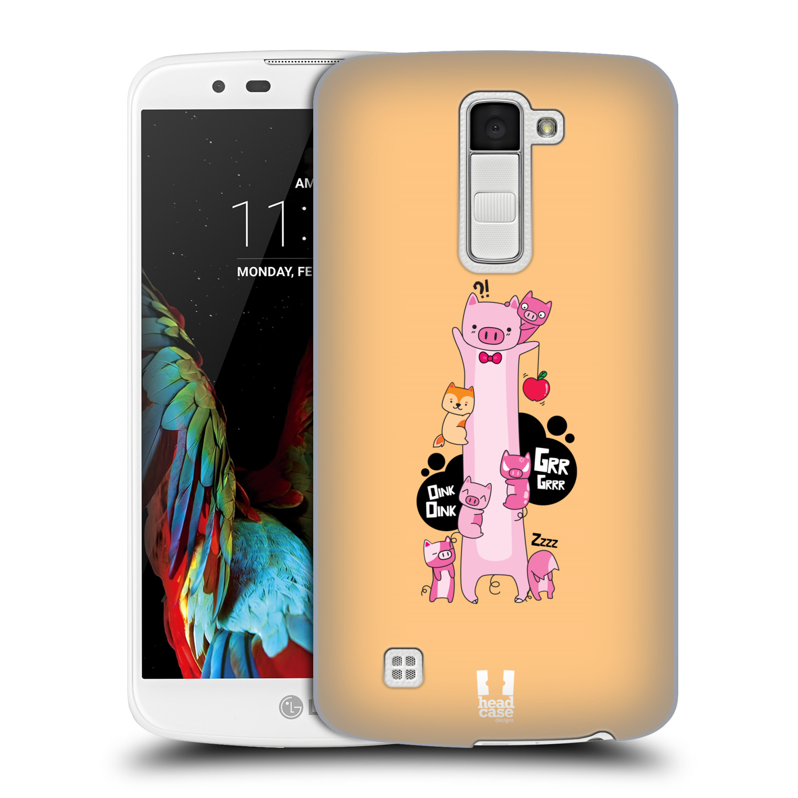 HEAD CASE plastový obal na mobil LG K10 vzor dlouhá zvířátka prasátko růžová