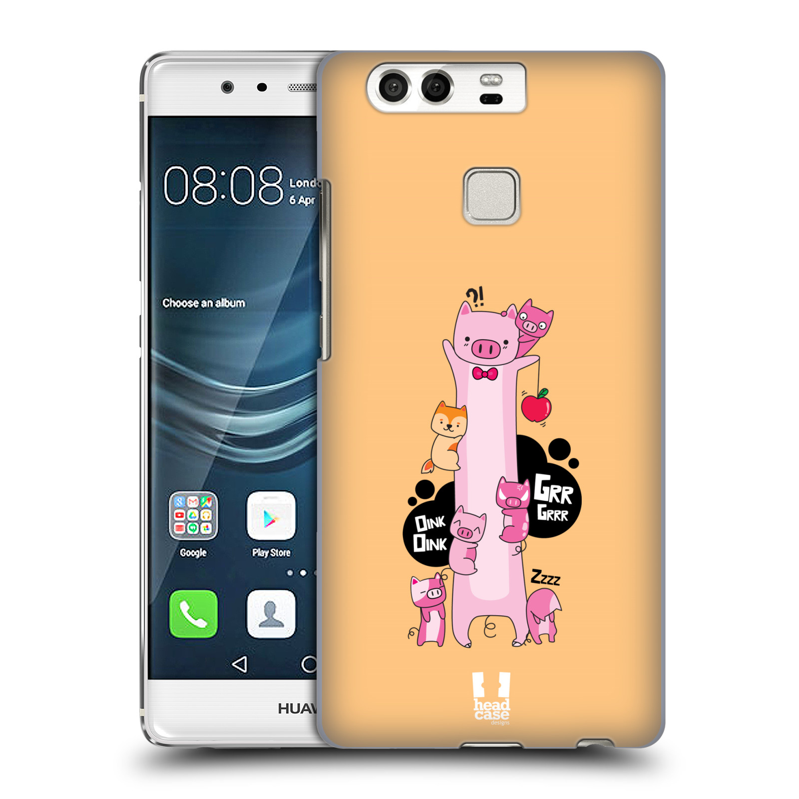 HEAD CASE plastový obal na mobil Huawei P9 / P9 DUAL SIM vzor dlouhá zvířátka prasátko růžová