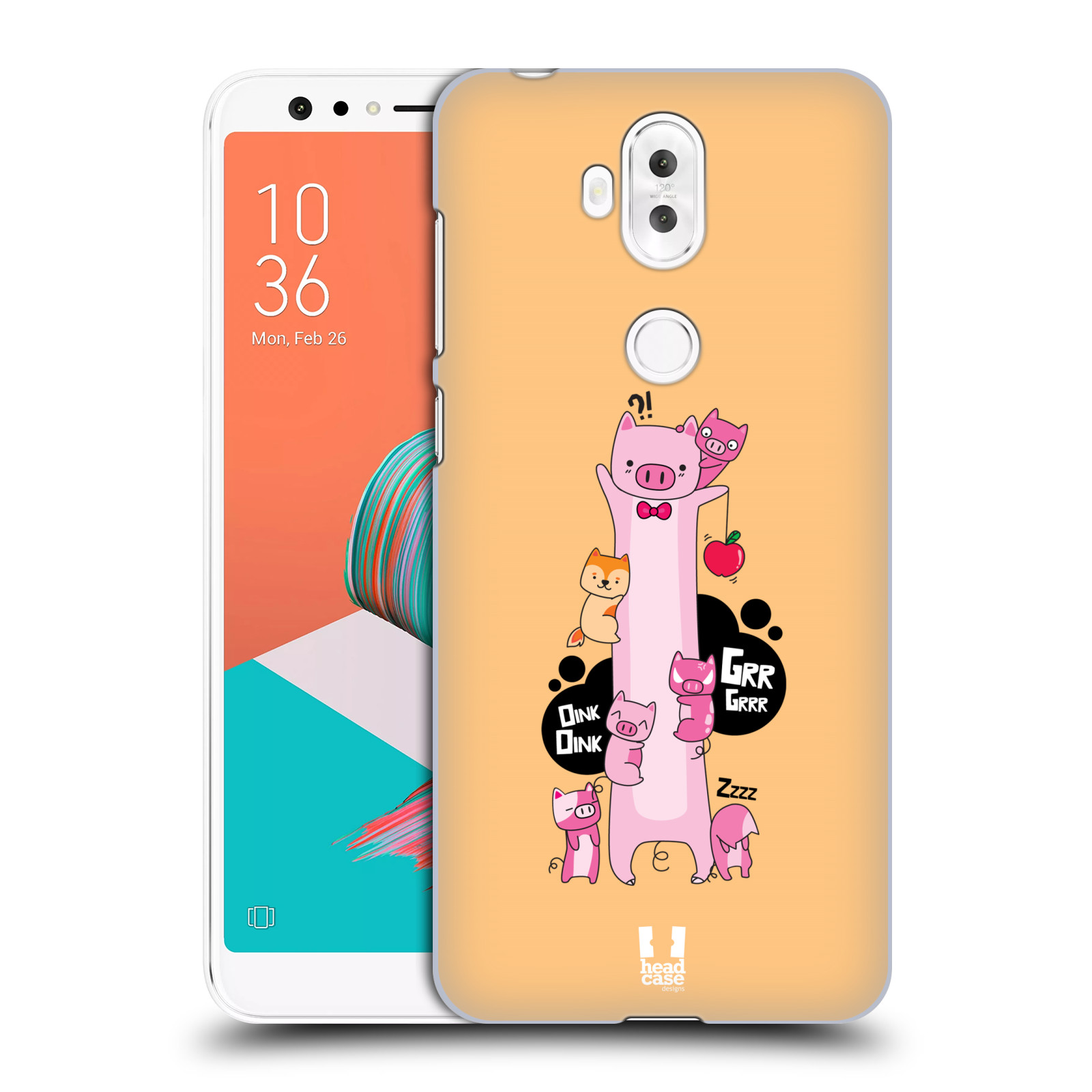 HEAD CASE plastový obal na mobil Asus Zenfone 5 LITE ZC600KL vzor dlouhá zvířátka prasátko růžová