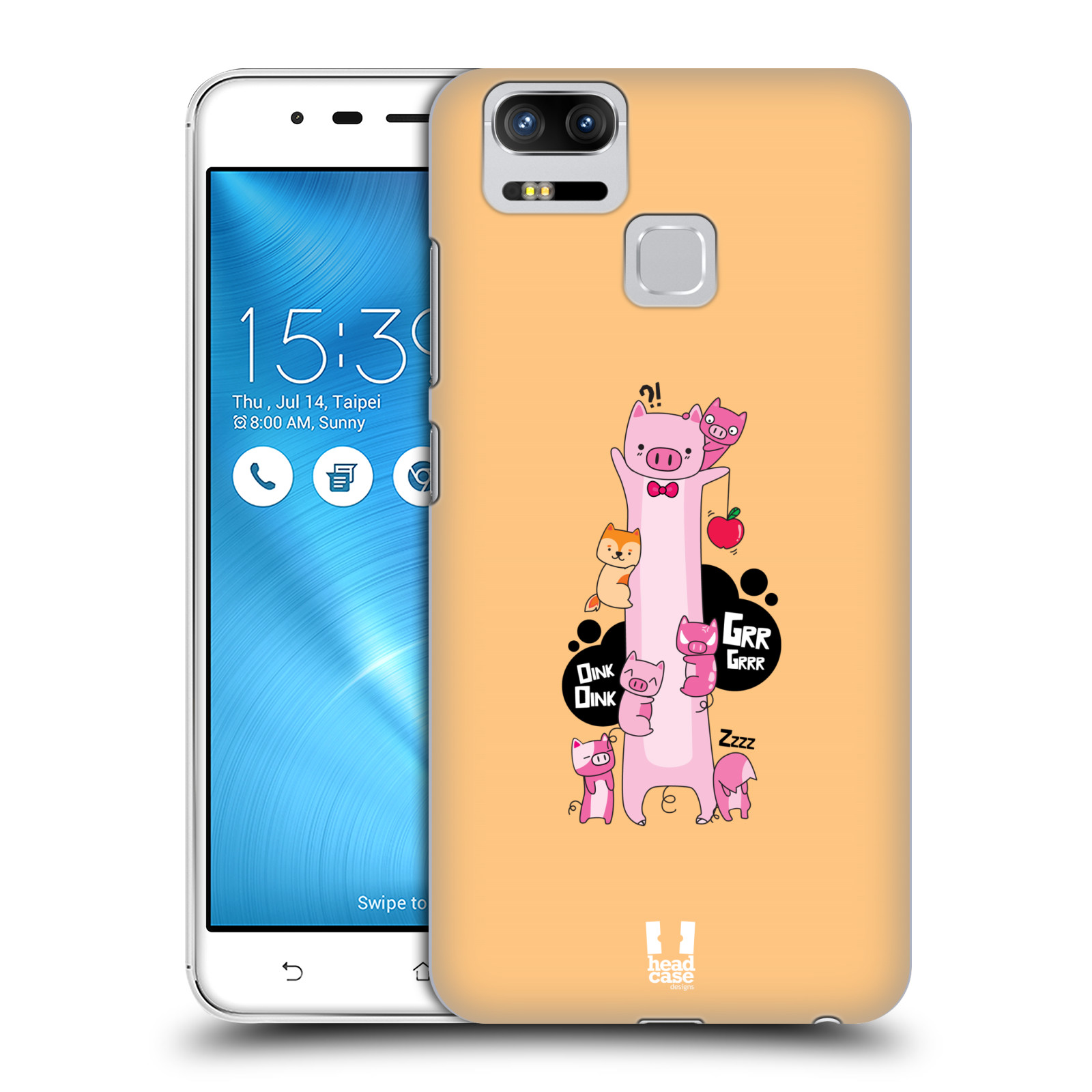HEAD CASE plastový obal na mobil Asus Zenfone 3 Zoom ZE553KL vzor dlouhá zvířátka prasátko růžová