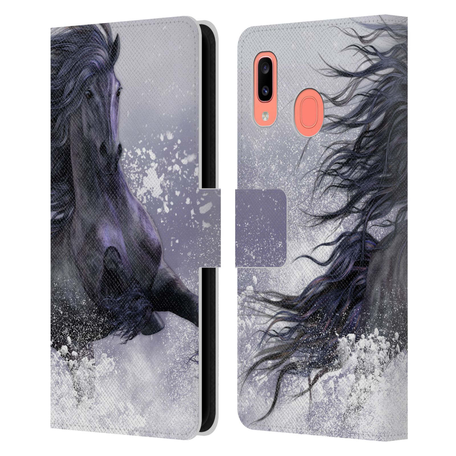 Pouzdro  pro mobil Samsung Galaxy A20 / Galaxy A30 - HEAD CASE - Kresba kůň Stallion