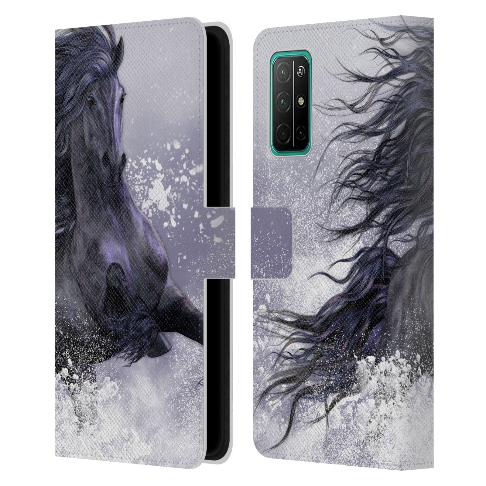 Pouzdro  pro mobil Honor 30s - HEAD CASE - Kresba kůň Stallion