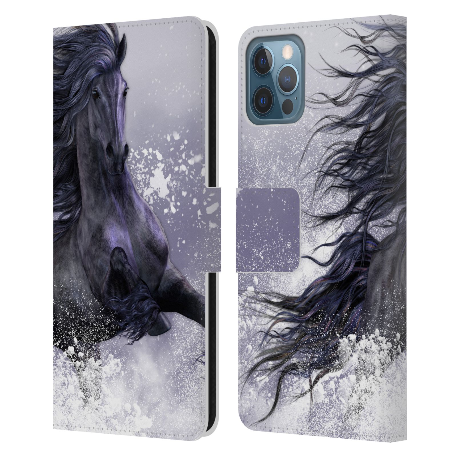Pouzdro  pro mobil Apple Iphone 12 / 12 Pro - HEAD CASE - Kresba kůň Stallion