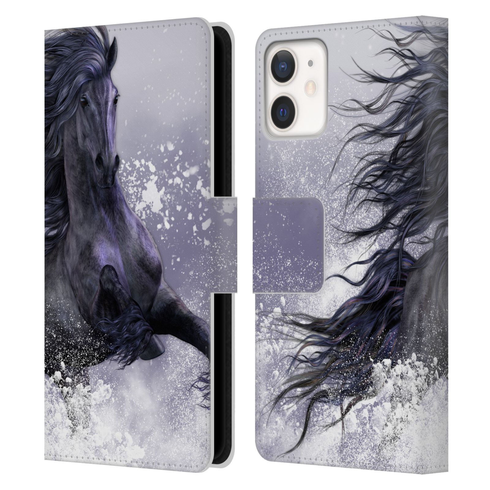 Pouzdro  pro mobil Apple Iphone 12 MINI - HEAD CASE - Kresba kůň Stallion