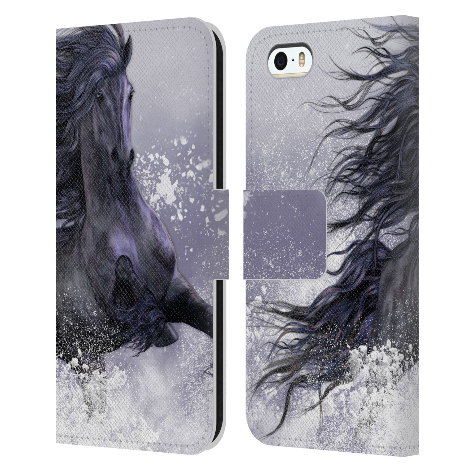 Pouzdro  pro mobil Apple Iphone 5 / 5S / SE 2015 - HEAD CASE - Kresba kůň Stallion