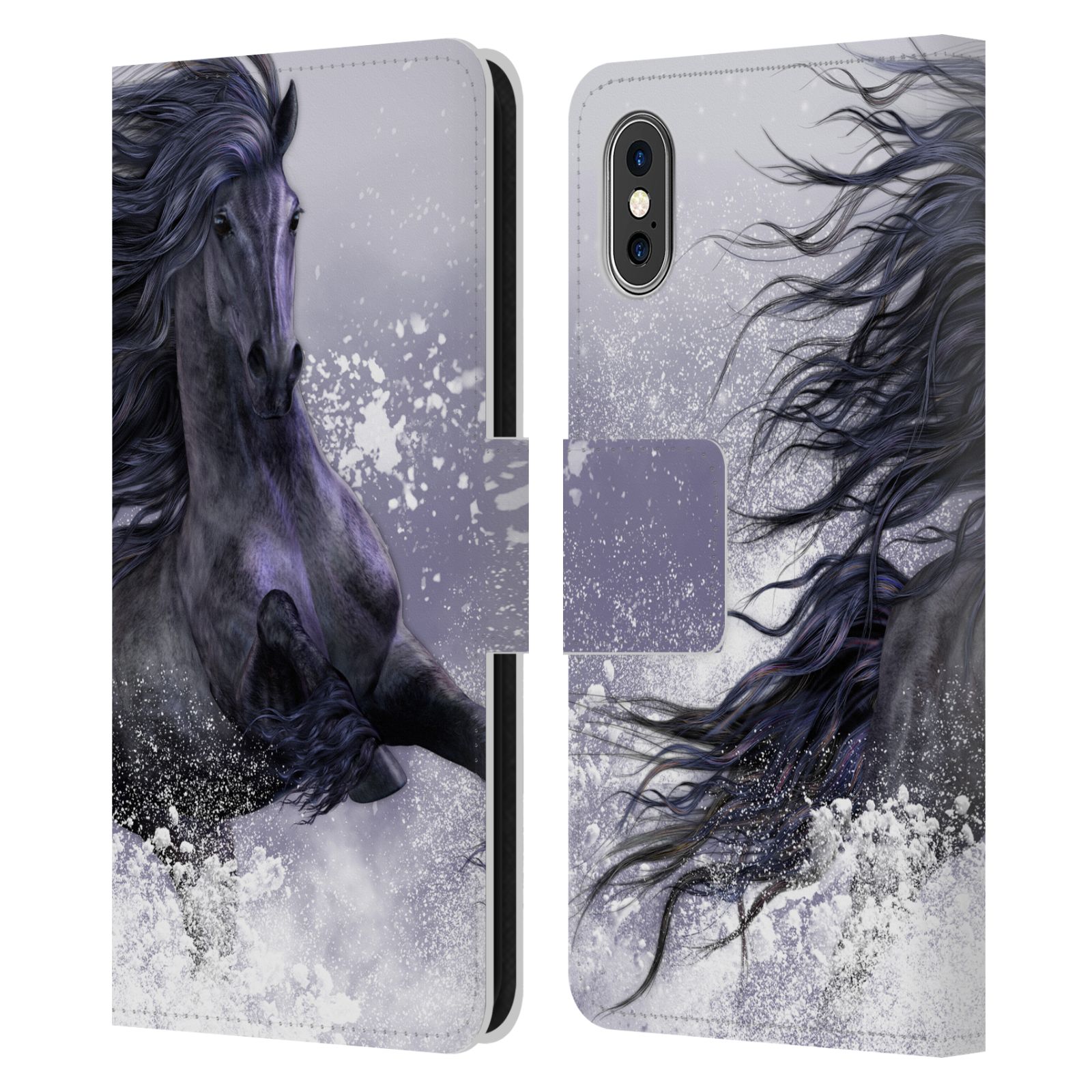 Pouzdro  pro mobil Apple Iphone X / XS - HEAD CASE - Kresba kůň Stallion