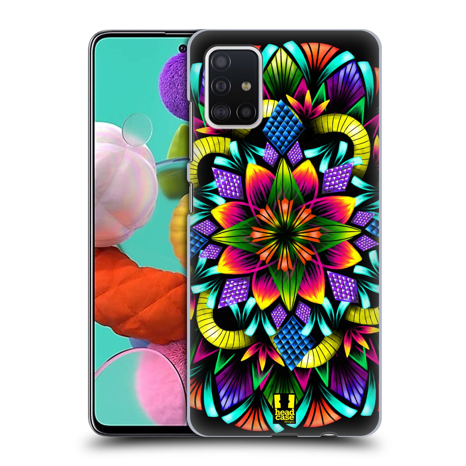 Pouzdro na mobil Samsung Galaxy A51 - HEAD CASE - vzor Indie Mandala kaleidoskop barevný vzor KVĚTINA