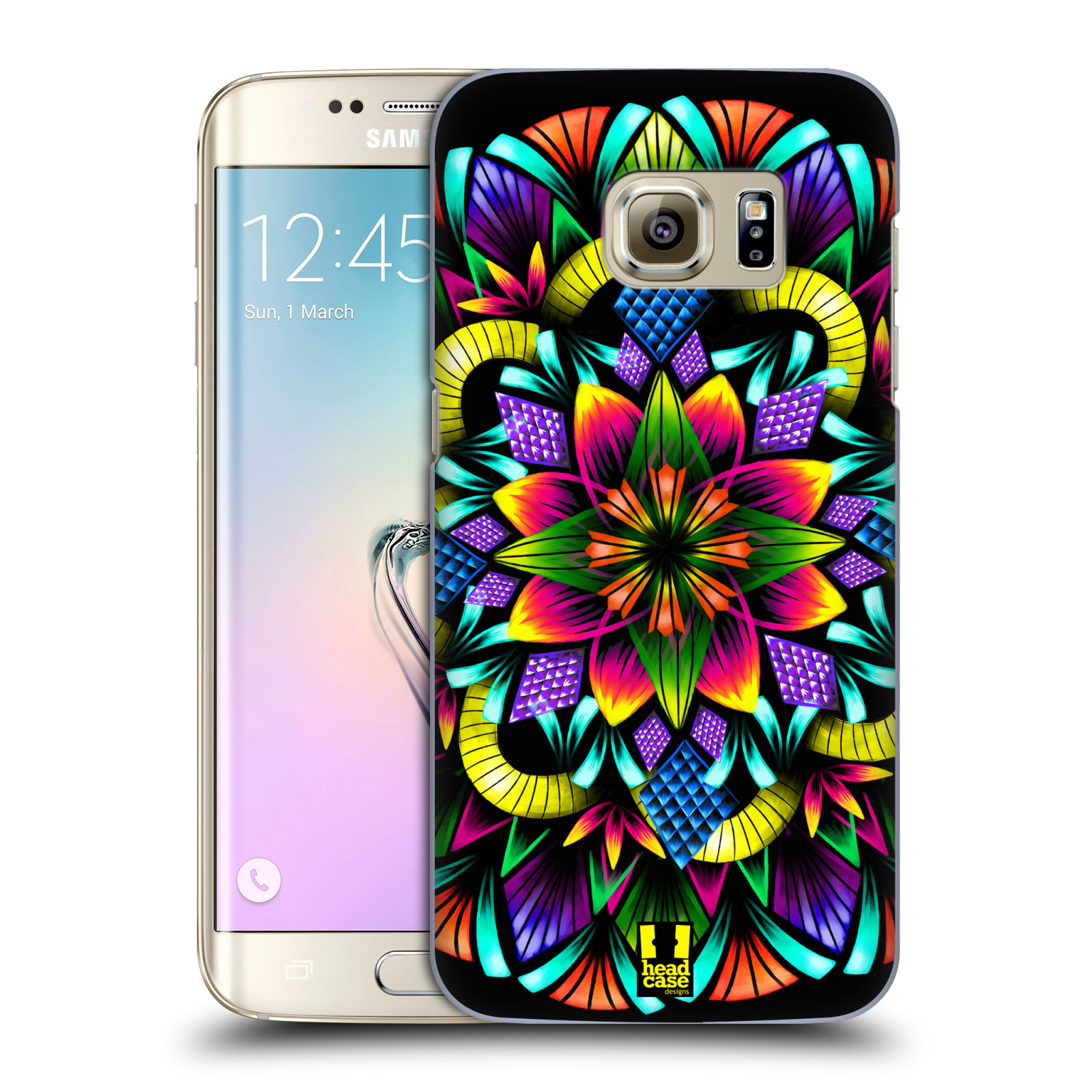HEAD CASE plastový obal na mobil SAMSUNG GALAXY S7 EDGE vzor Indie Mandala kaleidoskop barevný vzor KVĚTINA