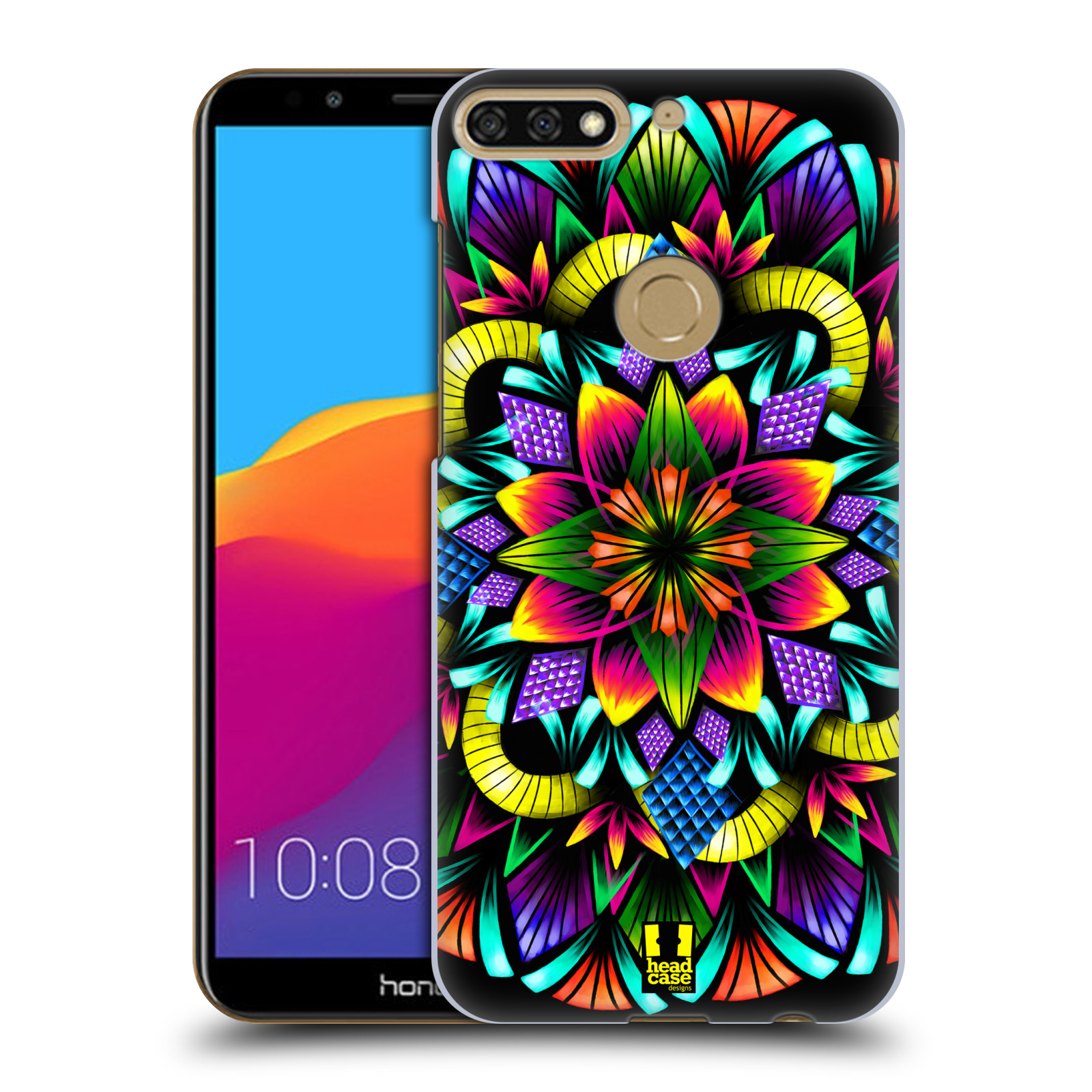 HEAD CASE plastový obal na mobil Honor 7c vzor Indie Mandala kaleidoskop barevný vzor KVĚTINA
