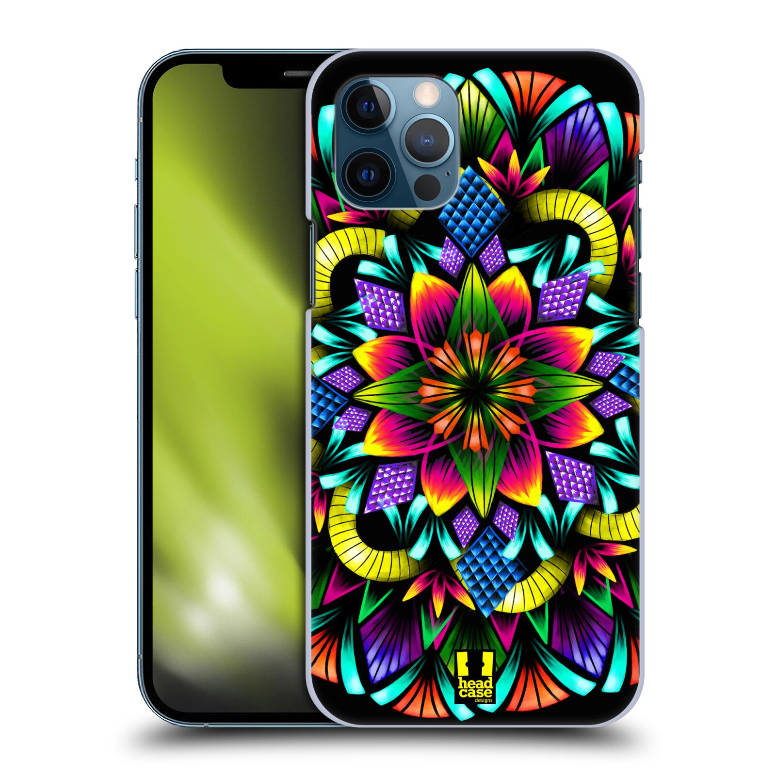 HEAD CASE plastový obal na mobil Apple Iphone 12 / Iphone 12 PRO vzor Indie Mandala kaleidoskop barevný vzor KVĚTINA