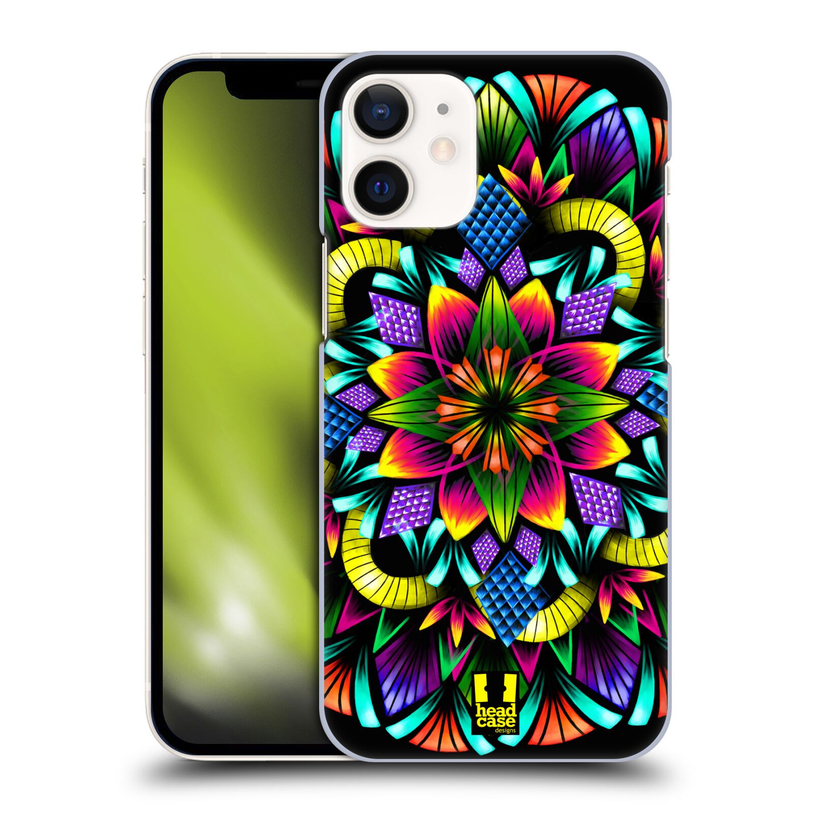 Plastový obal na mobil Apple Iphone 12 MINI vzor Indie Mandala kaleidoskop barevný vzor KVĚTINA