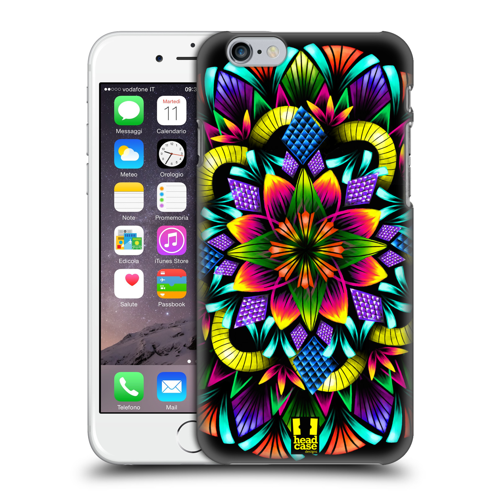 Plastové pouzdro pro mobil Apple Iphone 6/6S vzor Indie Mandala kaleidoskop barevný vzor KVĚTINA