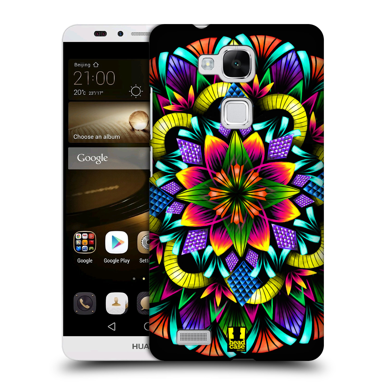 HEAD CASE plastový obal na mobil Huawei Mate 7 vzor Indie Mandala kaleidoskop barevný vzor KVĚTINA