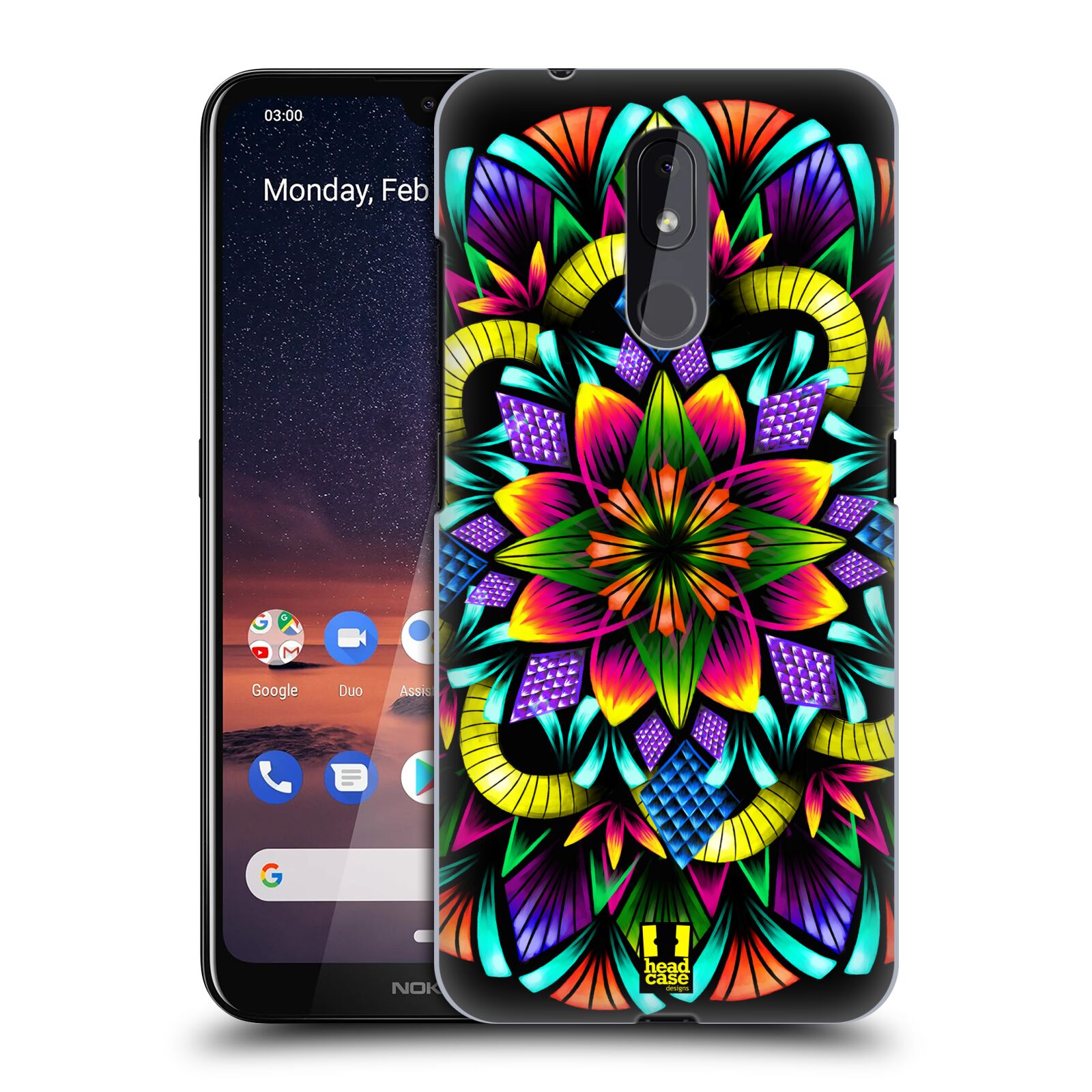 Pouzdro na mobil Nokia 3.2 - HEAD CASE - vzor Indie Mandala kaleidoskop barevný vzor KVĚTINA