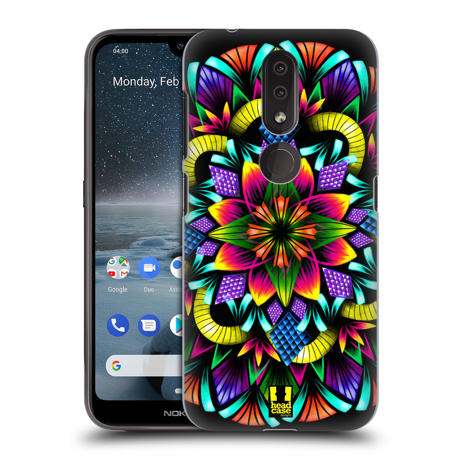 Pouzdro na mobil Nokia 4.2 - HEAD CASE - vzor Indie Mandala kaleidoskop barevný vzor KVĚTINA