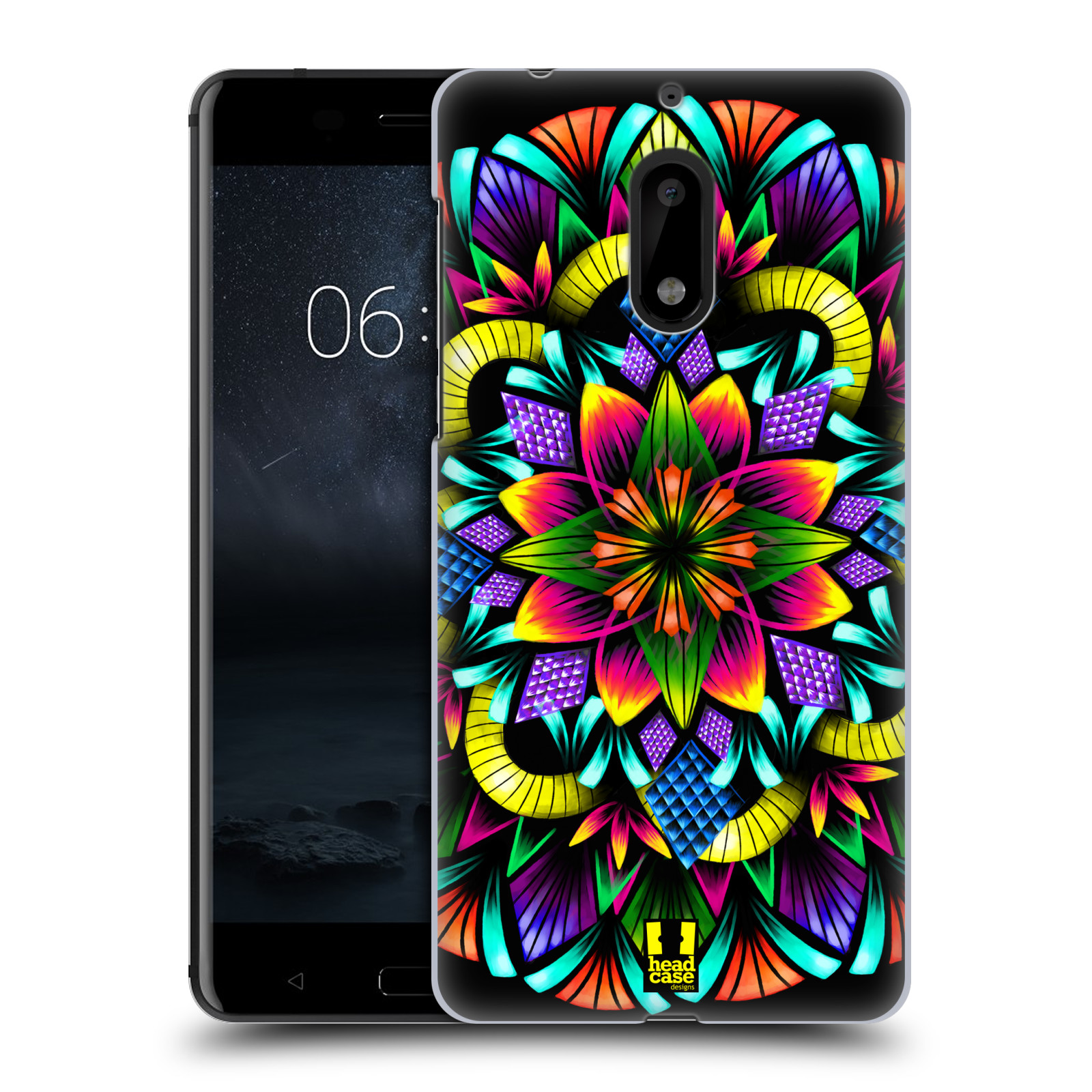 HEAD CASE plastový obal na mobil Nokia 6 vzor Indie Mandala kaleidoskop barevný vzor KVĚTINA