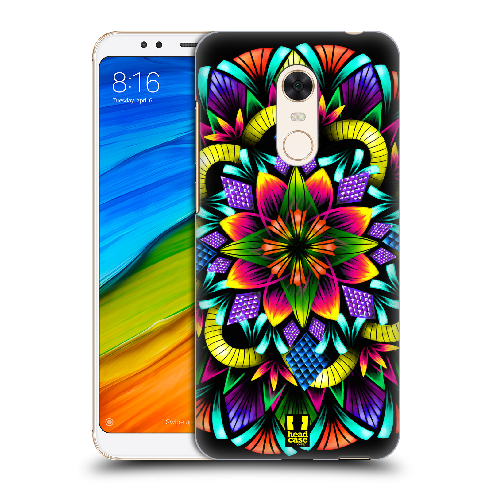 HEAD CASE plastový obal na mobil Xiaomi Redmi 5 PLUS vzor Indie Mandala kaleidoskop barevný vzor KVĚTINA