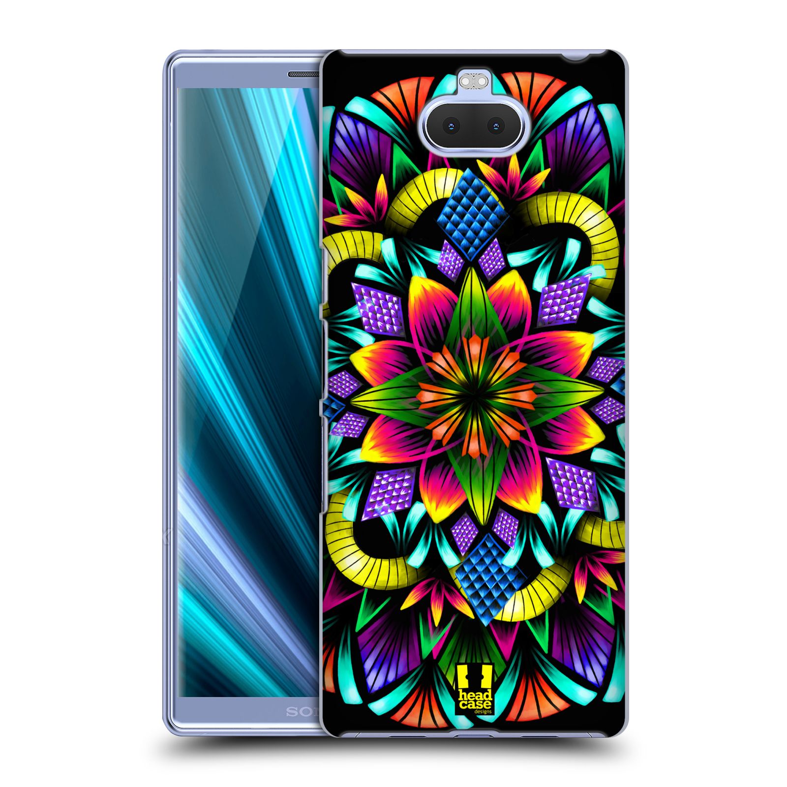 Pouzdro na mobil Sony Xperia 10 - Head Case - vzor Indie Mandala kaleidoskop barevný vzor KVĚTINA