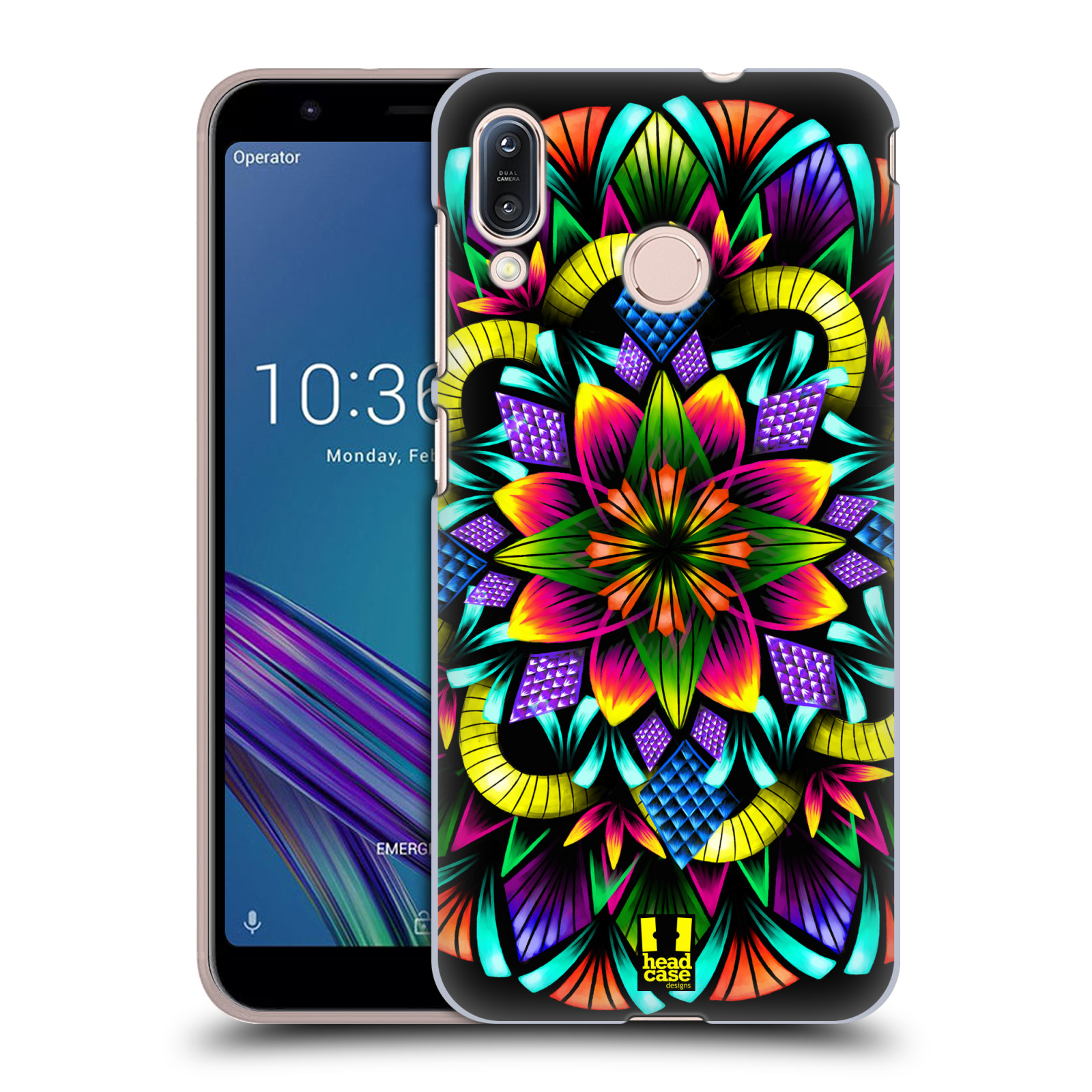 Pouzdro na mobil Asus Zenfone Max M1 (ZB555KL) - HEAD CASE - vzor Indie Mandala kaleidoskop barevný vzor KVĚTINA