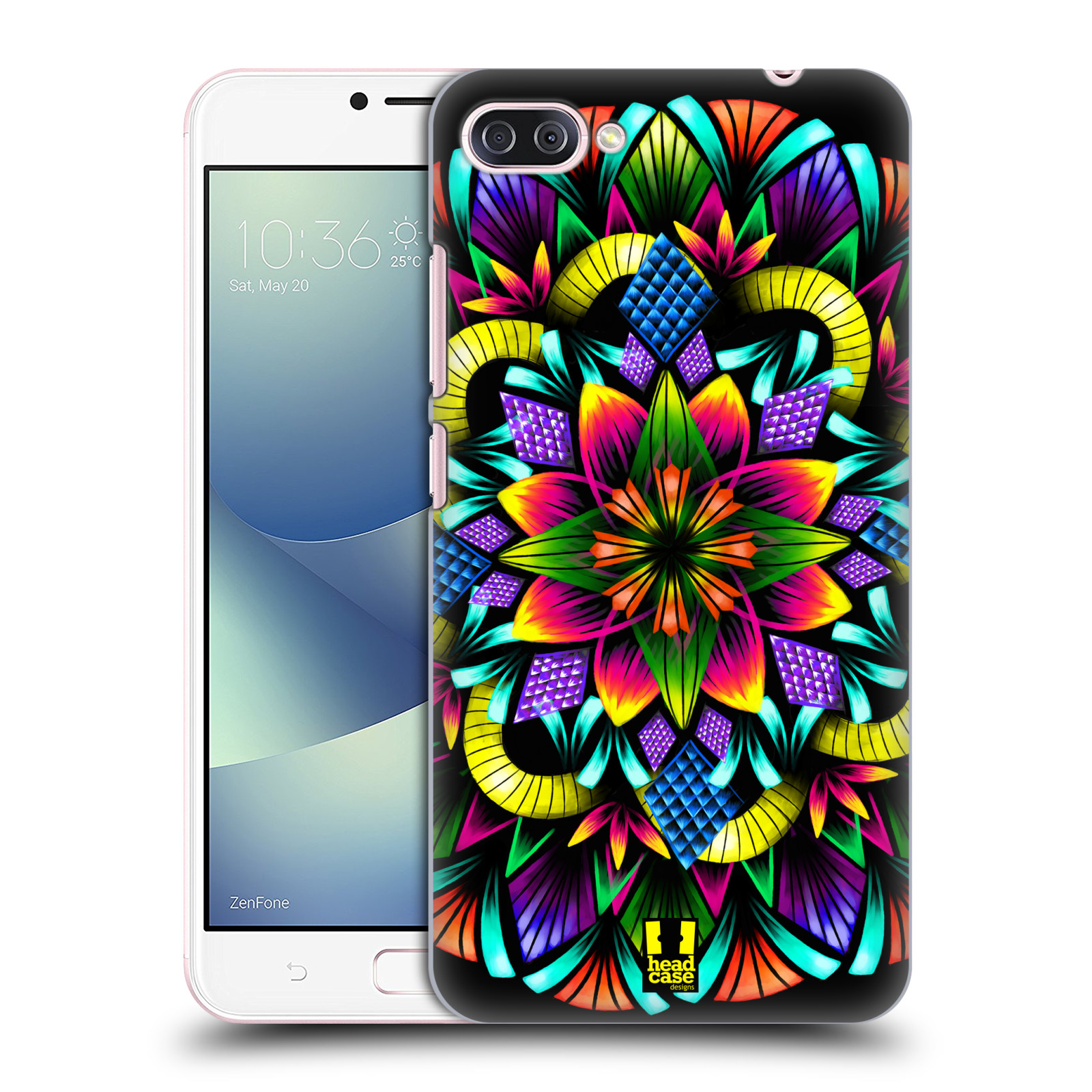 HEAD CASE plastový obal na mobil Asus Zenfone 4 MAX ZC554KL vzor Indie Mandala kaleidoskop barevný vzor KVĚTINA