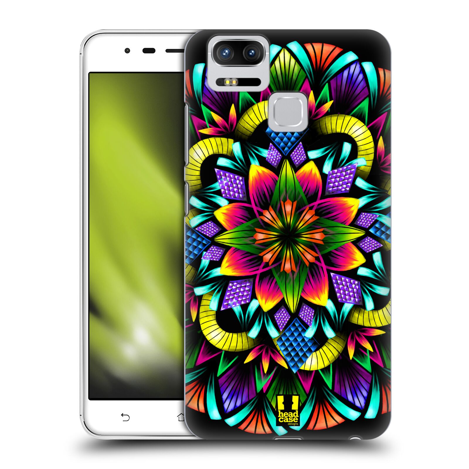 HEAD CASE plastový obal na mobil Asus Zenfone 3 Zoom ZE553KL vzor Indie Mandala kaleidoskop barevný vzor KVĚTINA