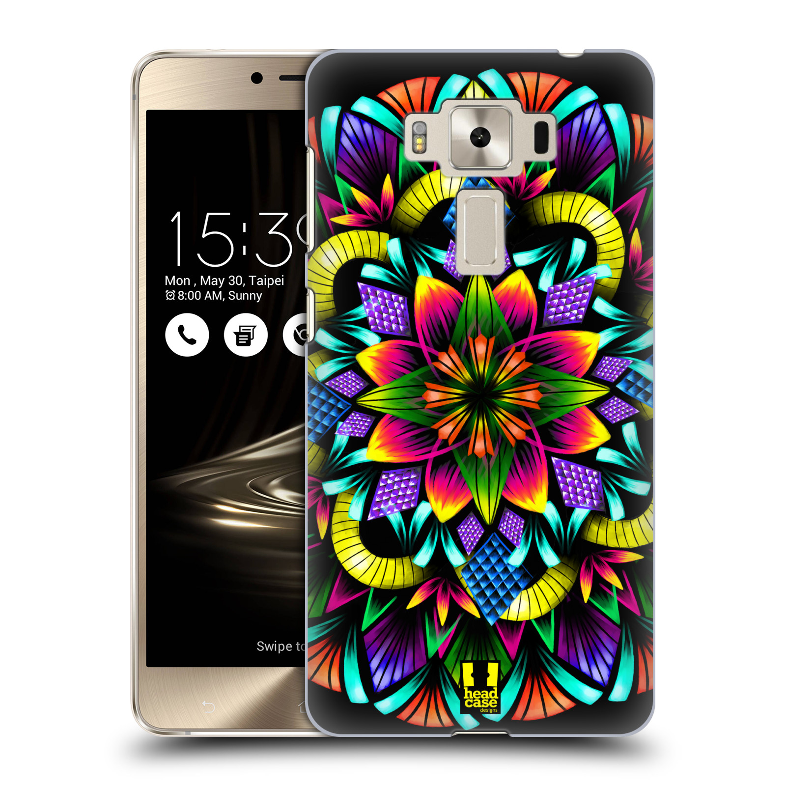 HEAD CASE plastový obal na mobil Asus Zenfone 3 DELUXE ZS550KL vzor Indie Mandala kaleidoskop barevný vzor KVĚTINA
