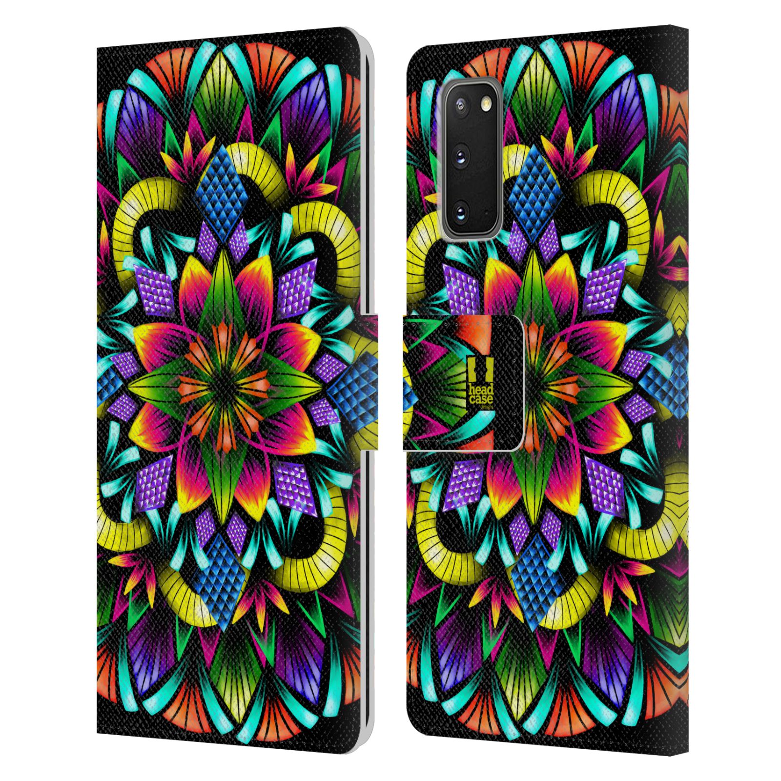 Pouzdro na mobil Samsung Galaxy S20 zářivá mandala kaleidoskop květina