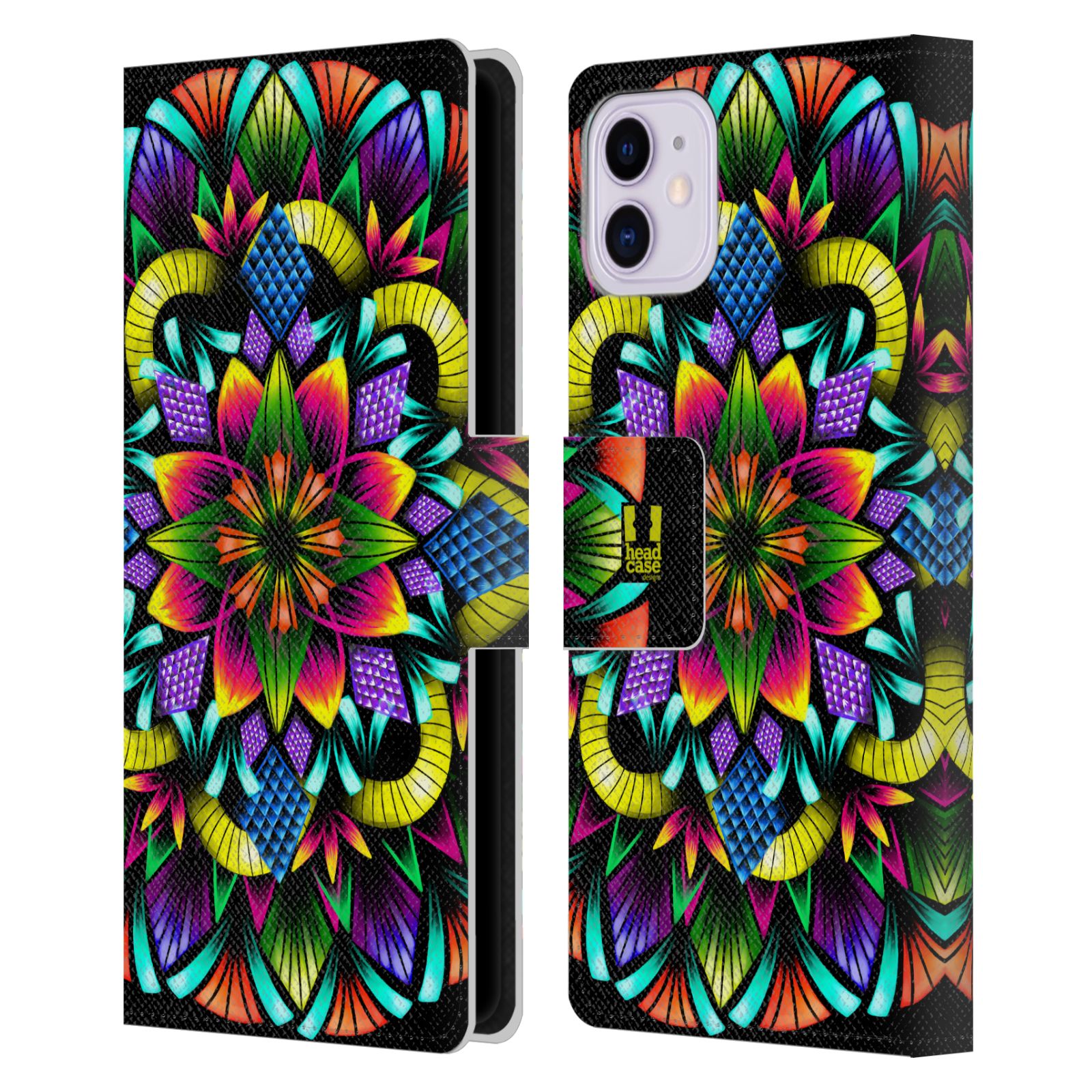 Pouzdro na mobil Apple Iphone 11 zářivá mandala kaleidoskop květina