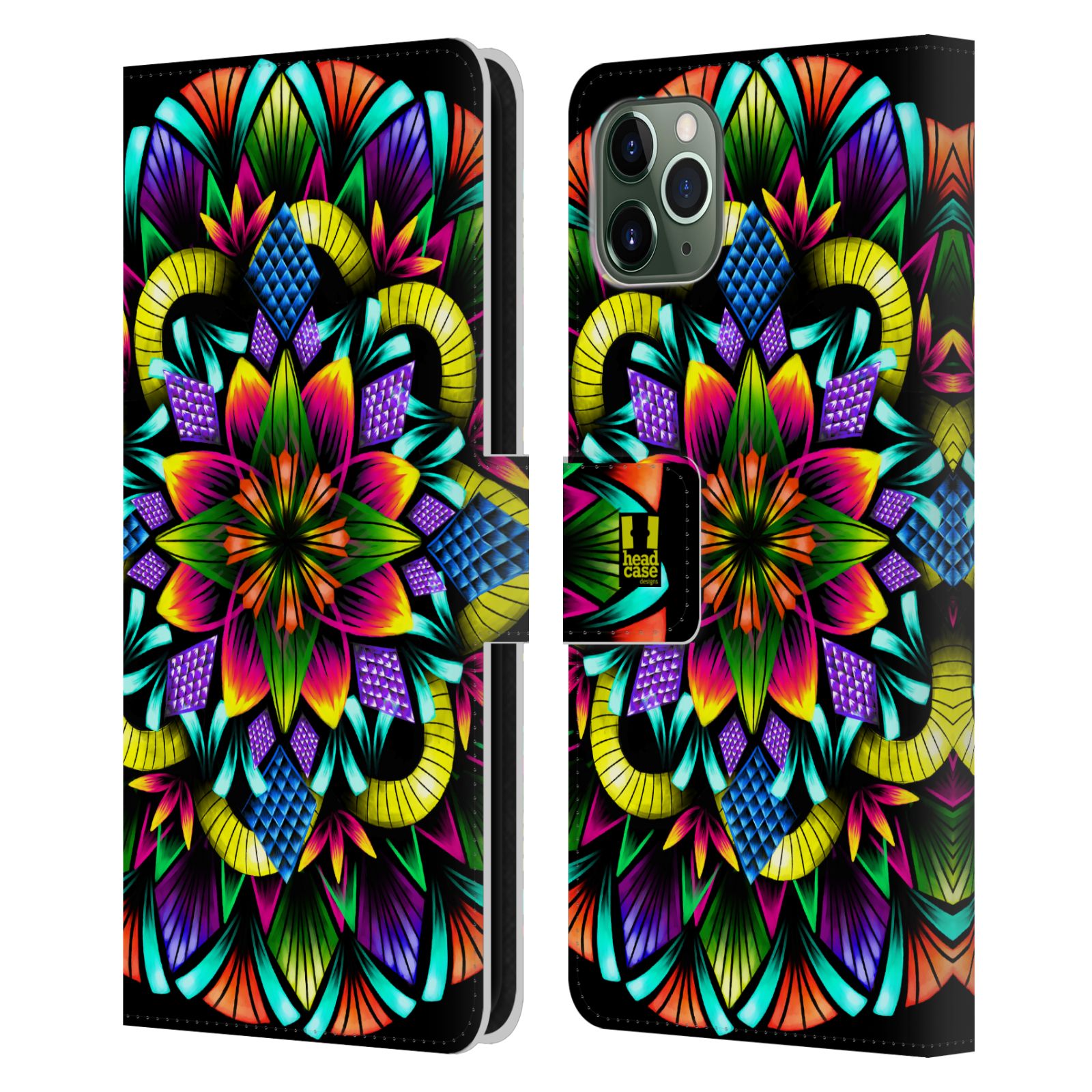 Pouzdro na mobil Apple Iphone 11 PRO MAX zářivá mandala kaleidoskop květina