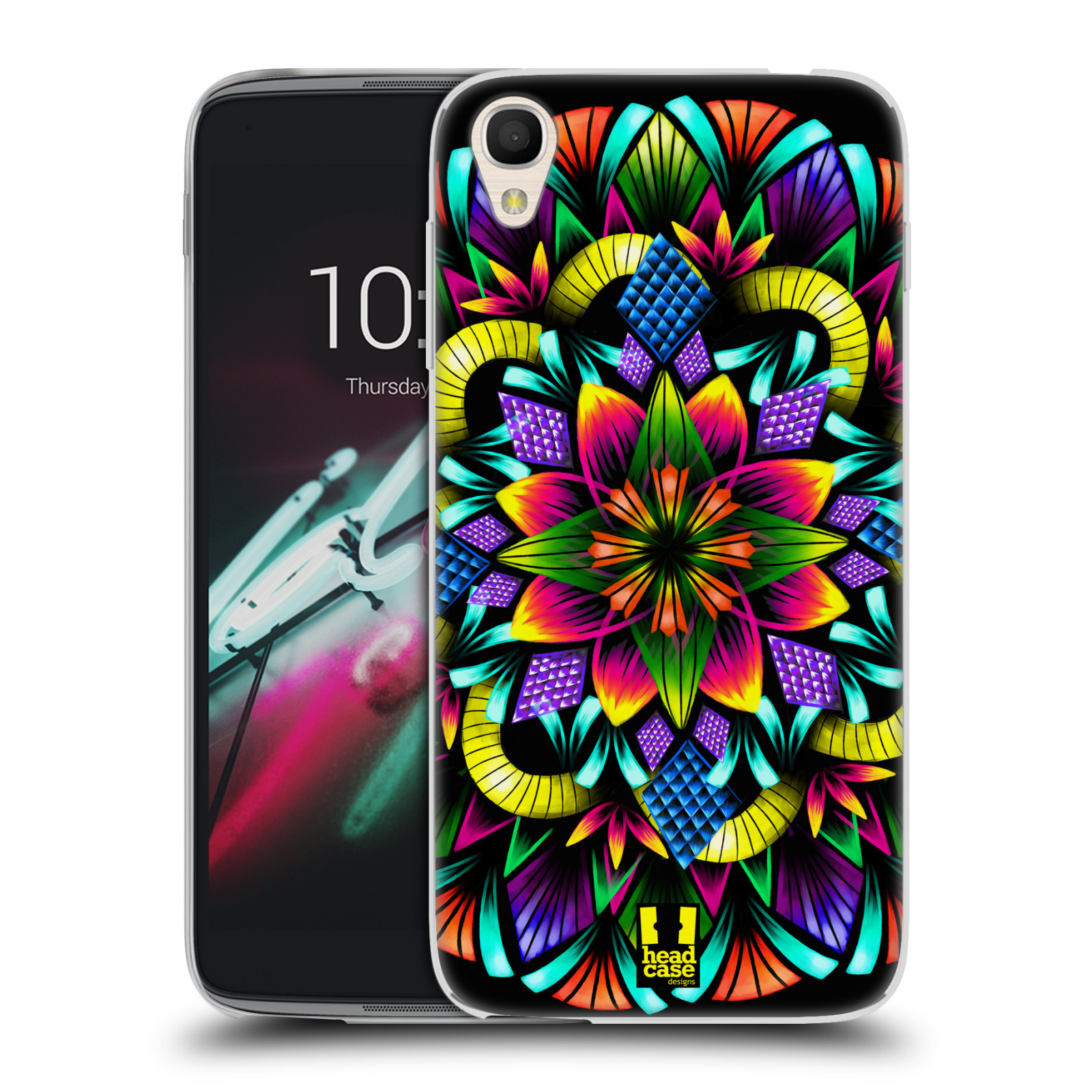 HEAD CASE silikonový obal na mobil Alcatel Idol 3 OT-6039Y (4.7) vzor Indie Mandala kaleidoskop barevný vzor KVĚTINA