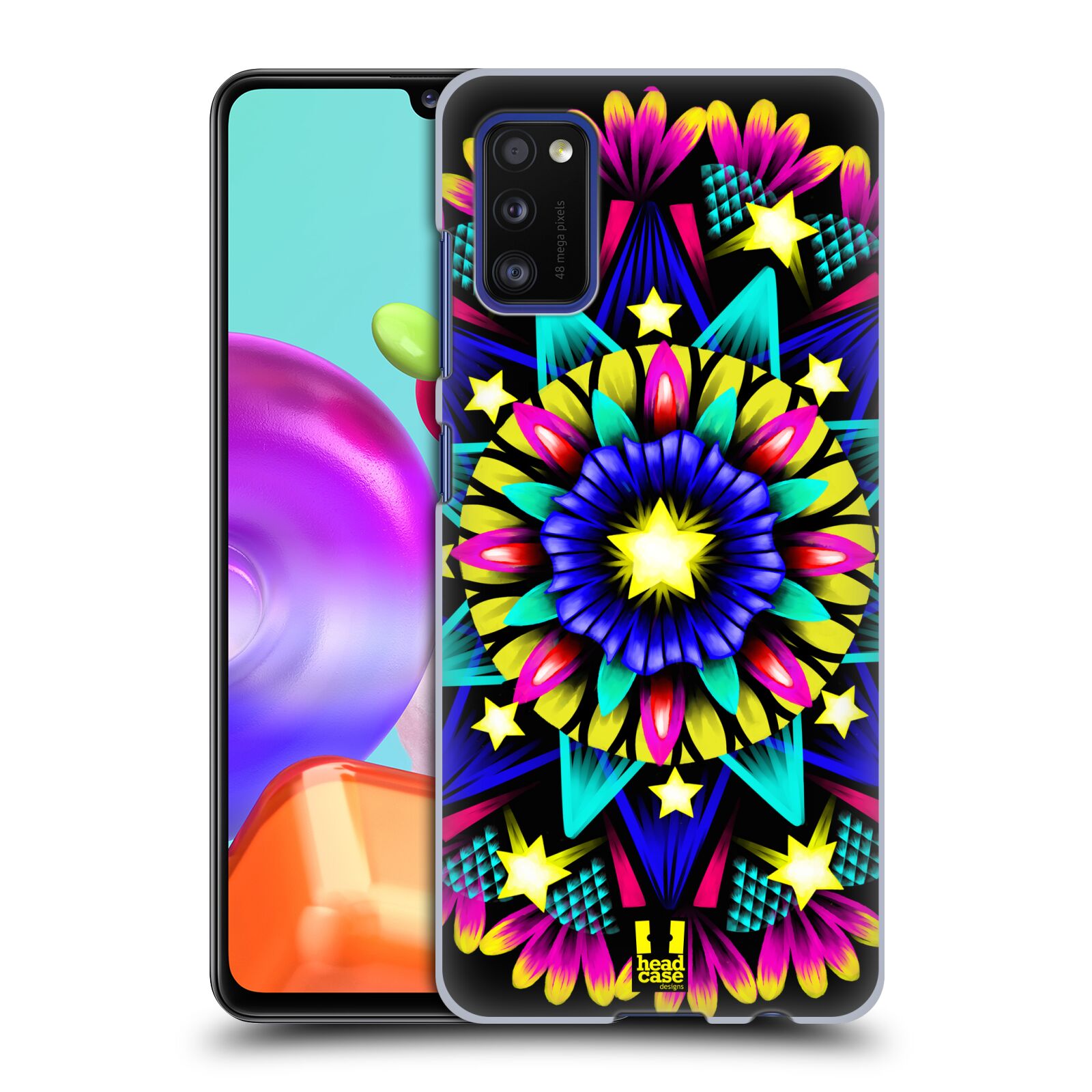Zadní kryt na mobil Samsung Galaxy A41 vzor Indie Mandala kaleidoskop barevný vzor HVĚZDA