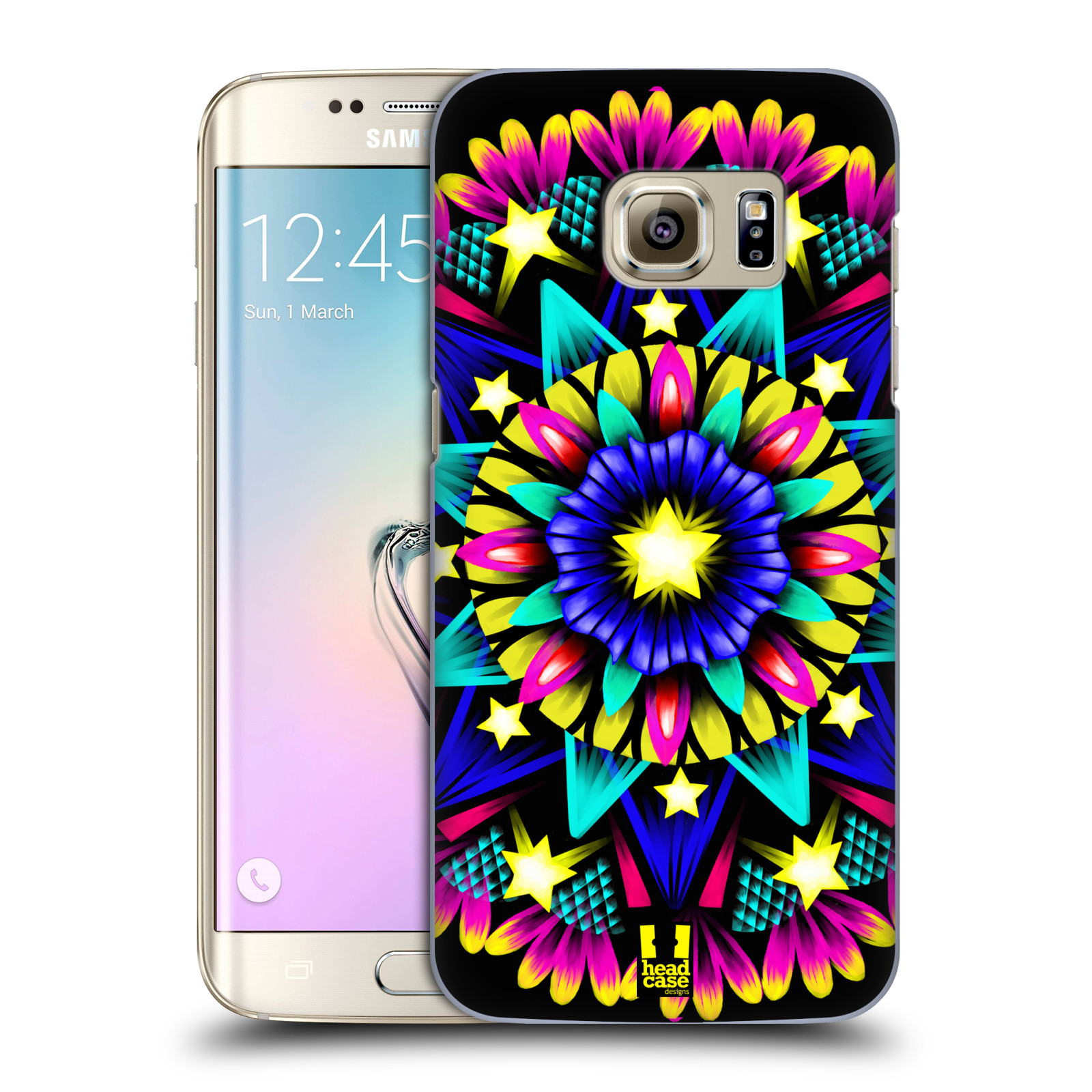 HEAD CASE plastový obal na mobil SAMSUNG GALAXY S7 EDGE vzor Indie Mandala kaleidoskop barevný vzor HVĚZDA