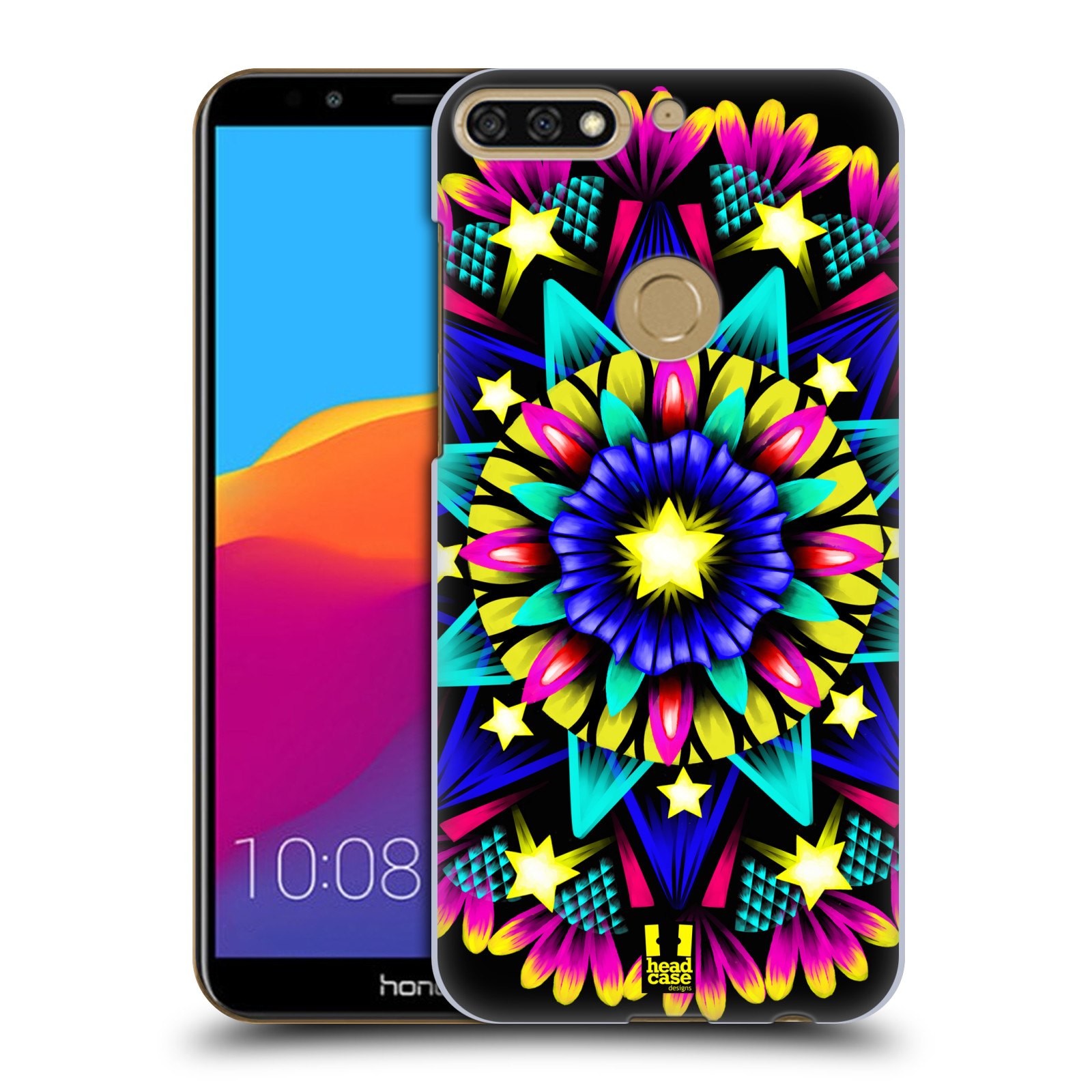 HEAD CASE plastový obal na mobil Honor 7c vzor Indie Mandala kaleidoskop barevný vzor HVĚZDA