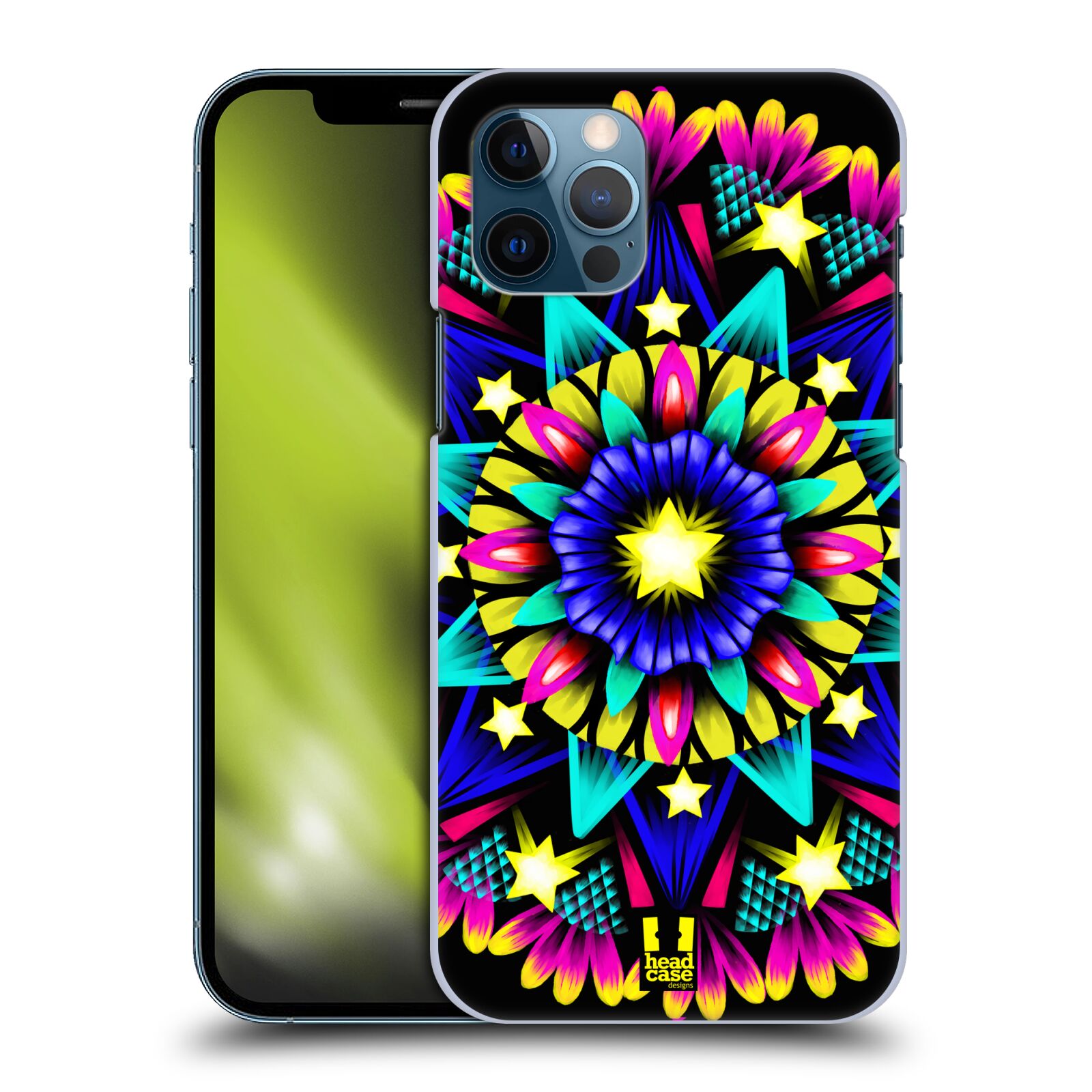 HEAD CASE plastový obal na mobil Apple Iphone 12 / Iphone 12 PRO vzor Indie Mandala kaleidoskop barevný vzor HVĚZDA