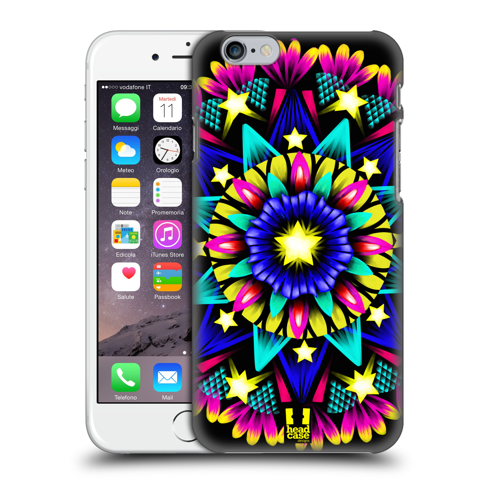 Plastové pouzdro pro mobil Apple Iphone 6/6S vzor Indie Mandala kaleidoskop barevný vzor HVĚZDA