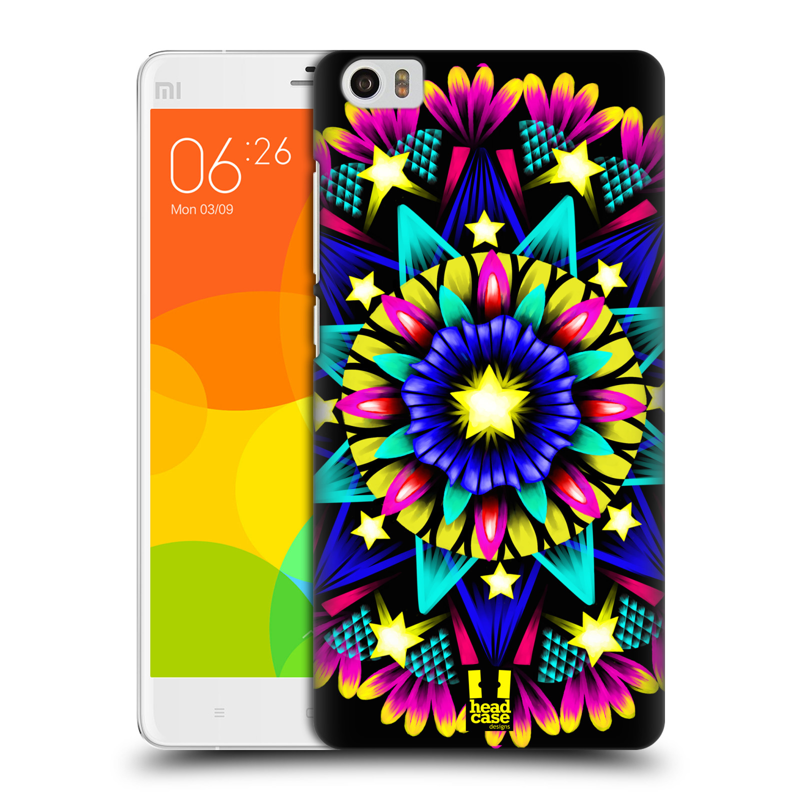 HEAD CASE pevný plastový obal na mobil XIAOMI Mi Note vzor Indie Mandala kaleidoskop barevný vzor HVĚZDA